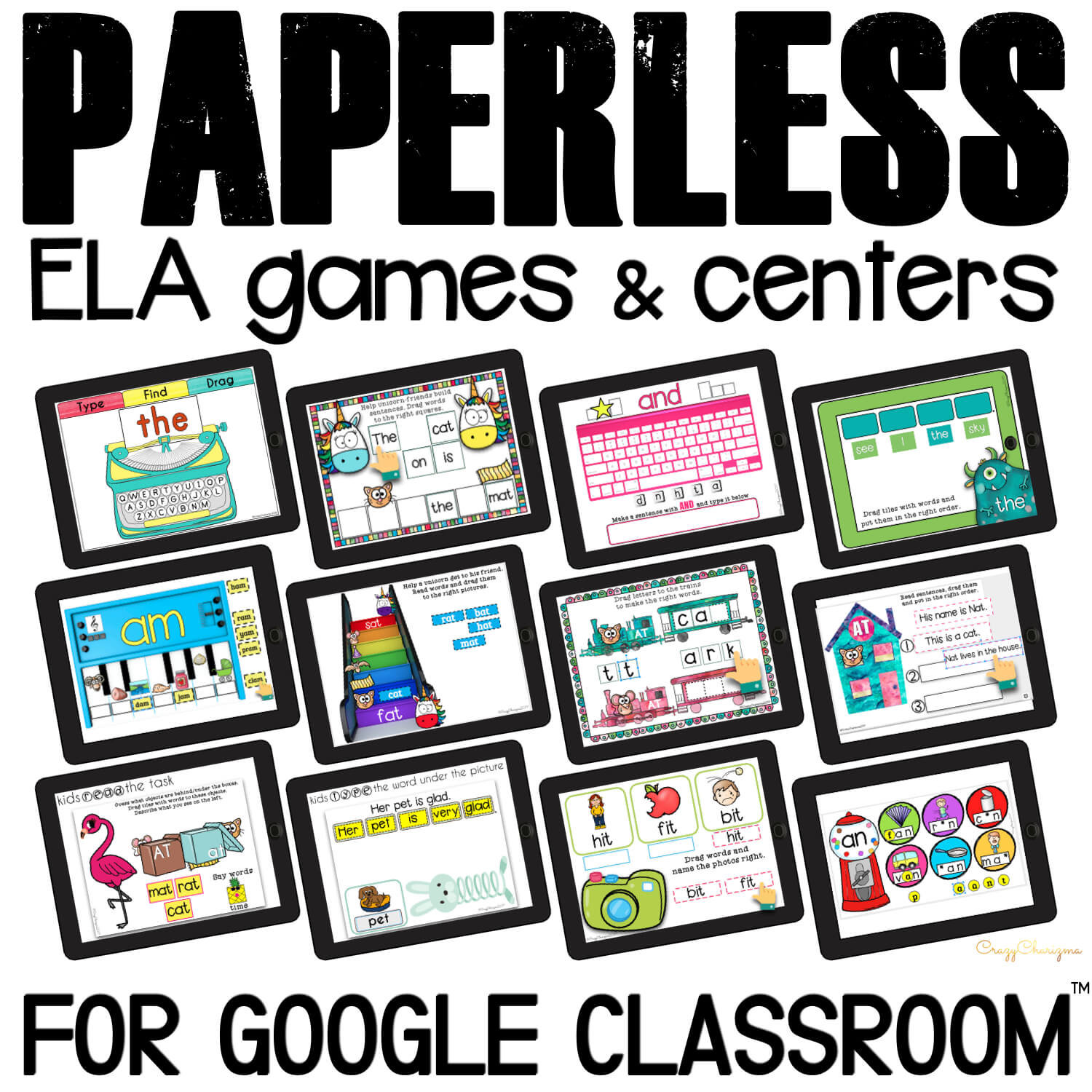 Looking for Word Work activities? Need to practice sight words, word families and phonics? Use these reading activities for Google Classroom™. Perfect for guided reading groups, literacy centers and 1:1 work.