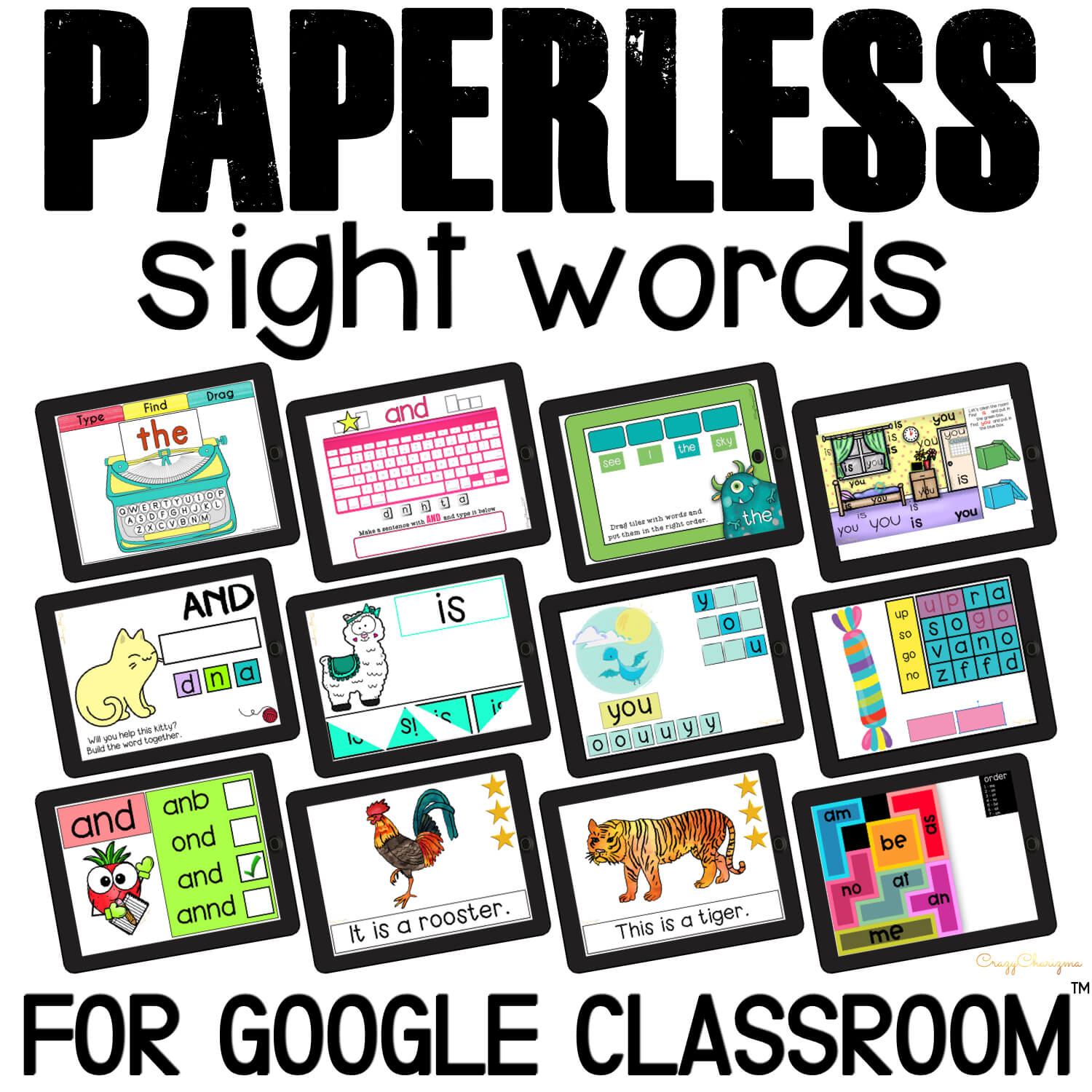 Google Classroom™ Activities Sight Words Bundle