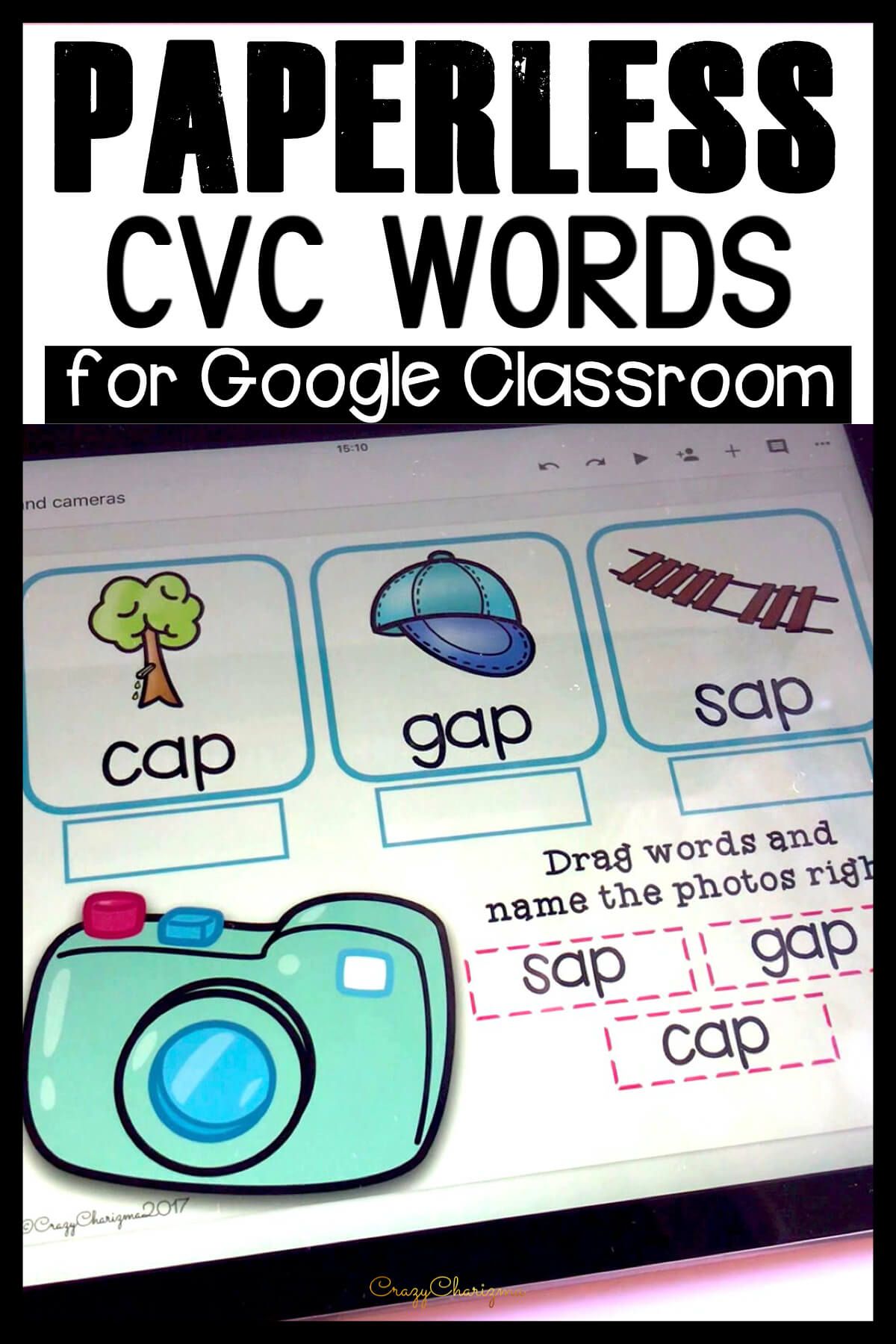 Looking for NO PREP paperless activities to practice CVC words? I've got you covered! Practice word work, words sentences, and read fluency passages. Google Classroom for kindergarten can be fun!