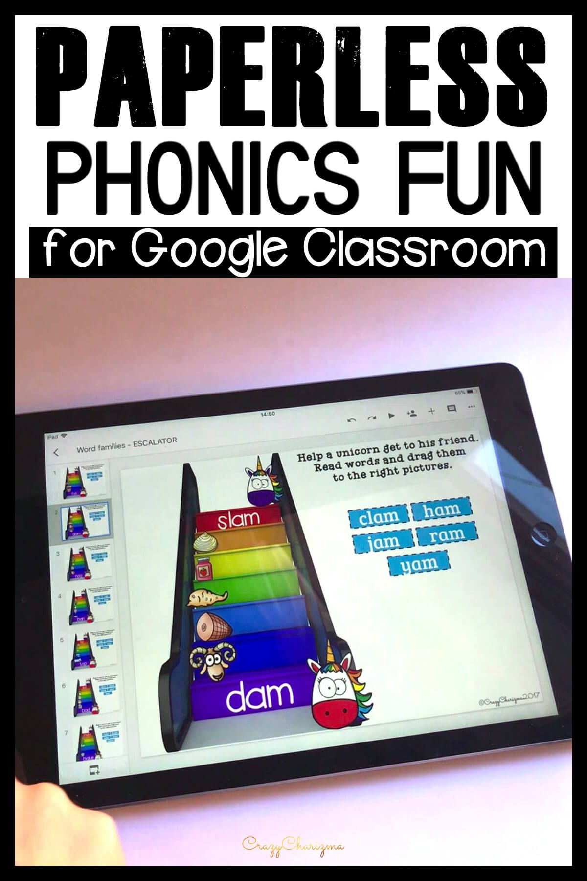 Google Classroom Activities for Kindergarten: Looking for Word Work activities? Need to practice sight words, word families and phonics? Use these reading activities for Google Classroom™. Perfect for guided reading groups, literacy centers and 1:1 work.