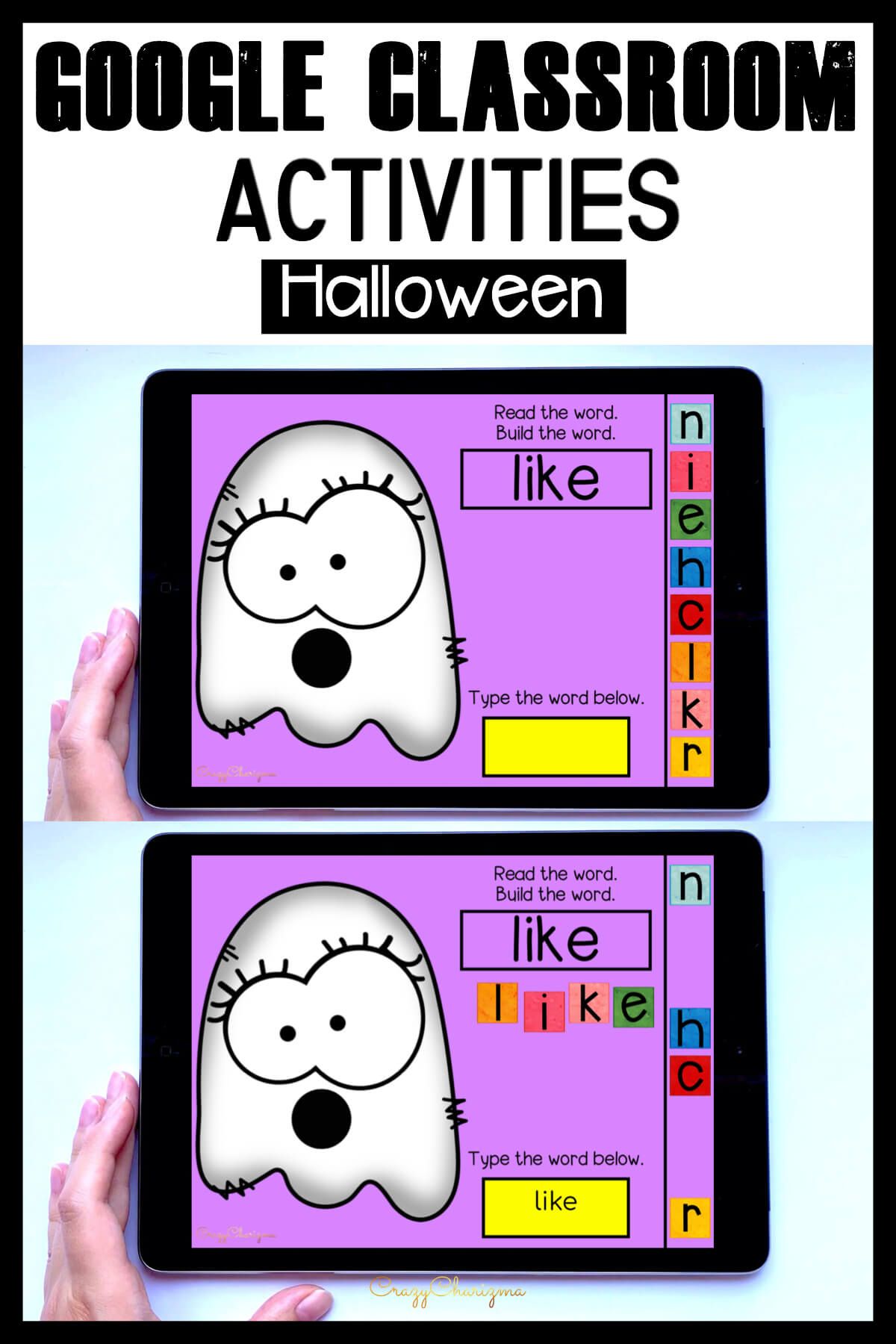 Looking for fun Halloween games for kids to use in Google Classroom? Grab this sight word practice for kindergarten and first grade!