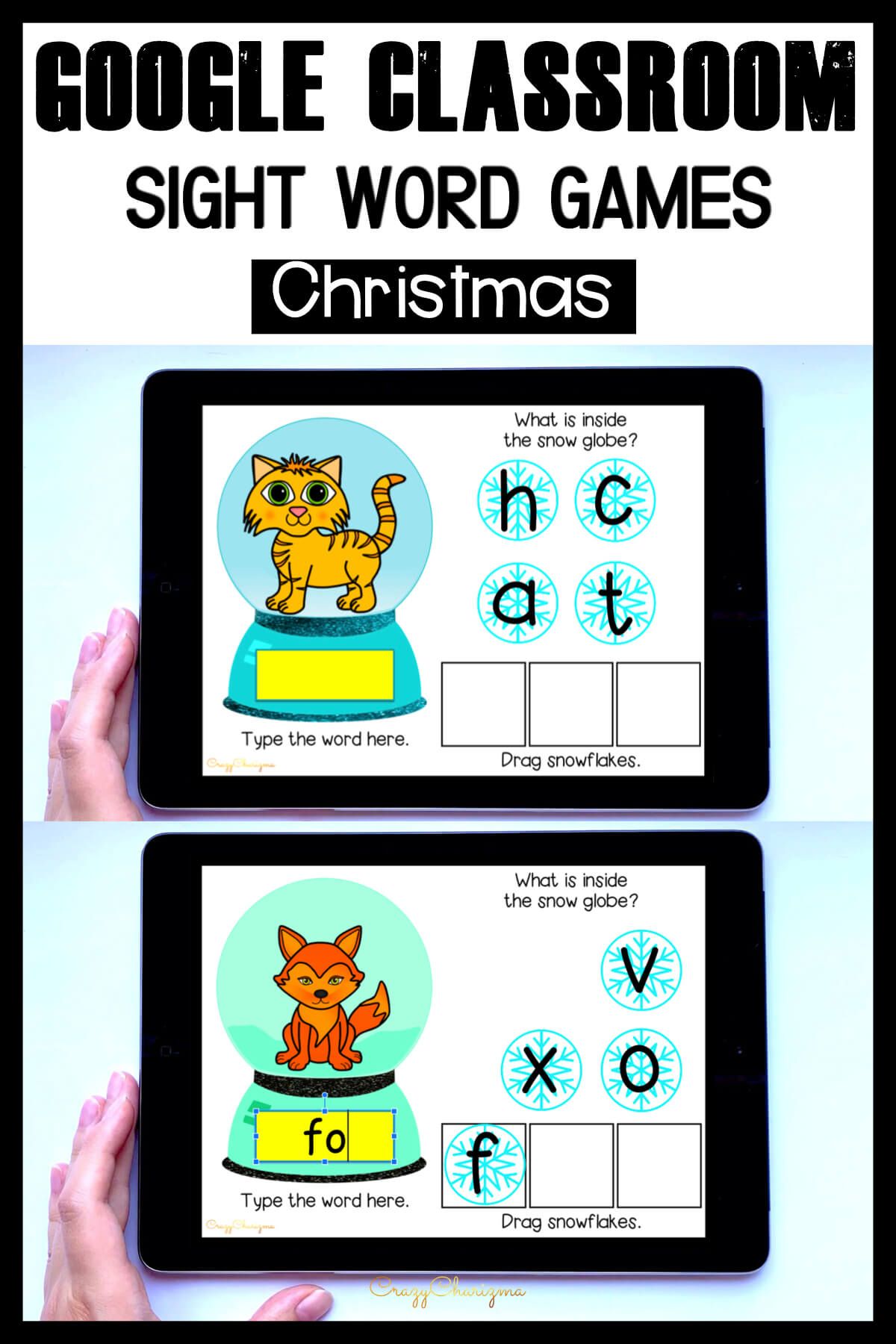 Need engaging Christmas activities for kids? Grab this paperless game for Google Classroom kindergarten. Kids will have fun with reading CVC words and typing the words.