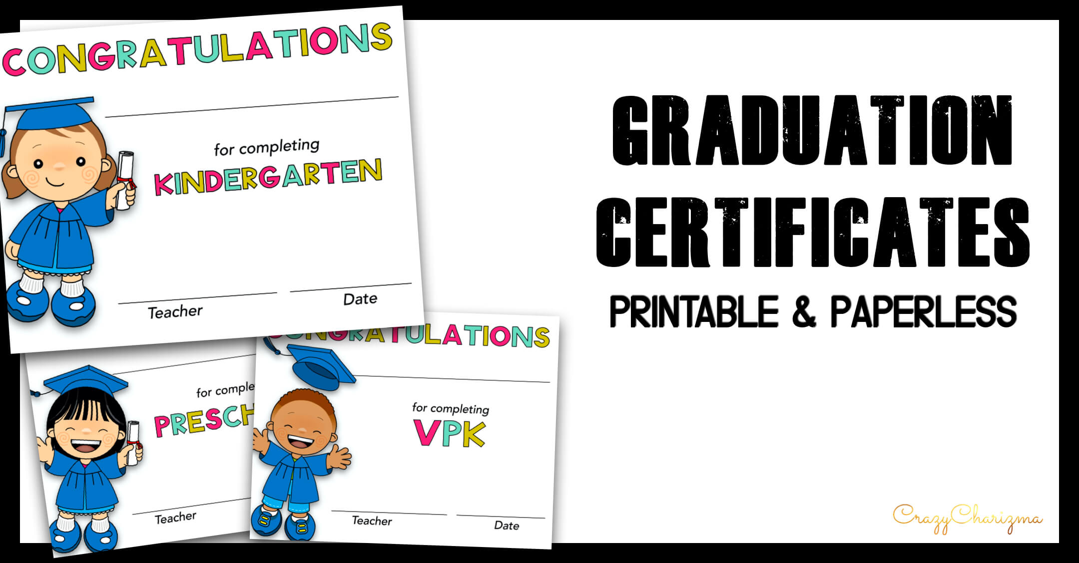 Graduation Certificates Editable (printable And Paperless)