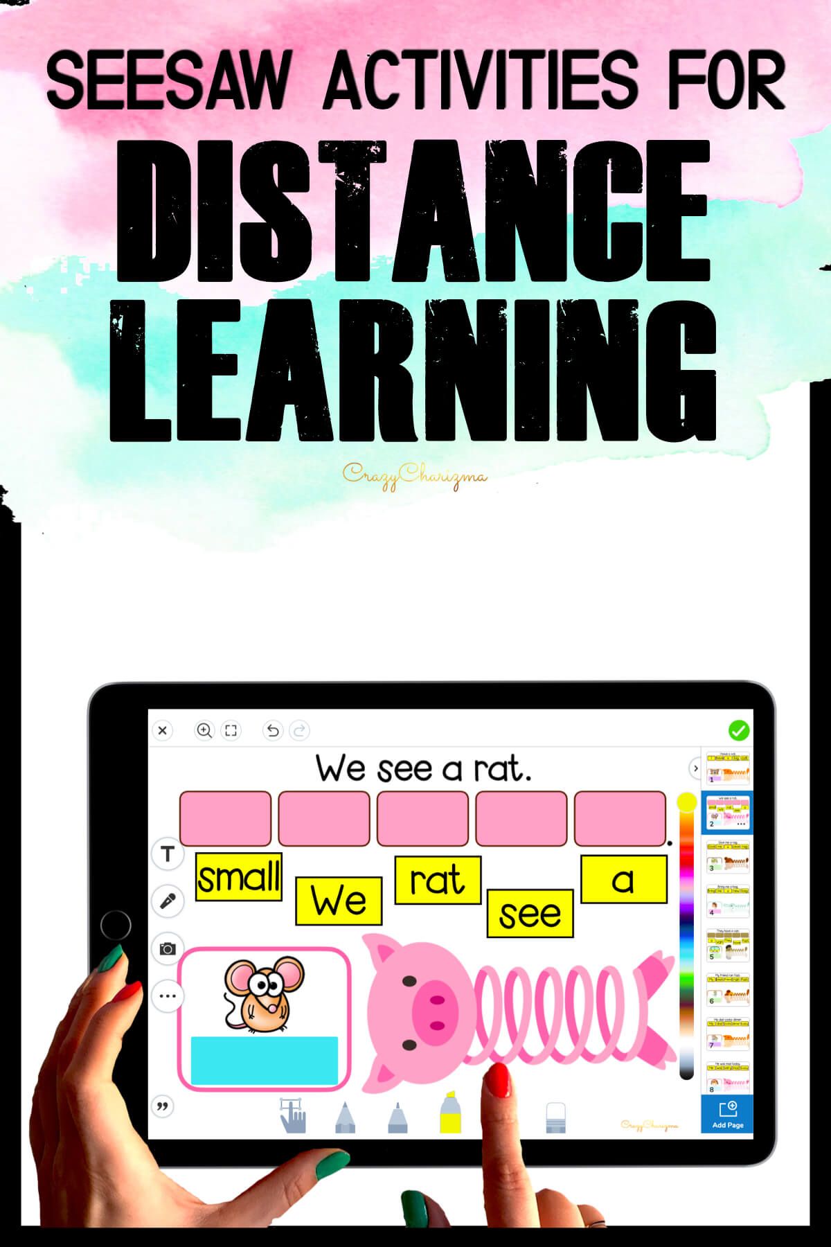 Need fun activities to use in Seesaw? Looking for engaging practice for distance learning? Try paperless CVC word sentences with slinky. Use during your literacy block, daily 5, guided reading, spelling, RTI, and literacy centers.
