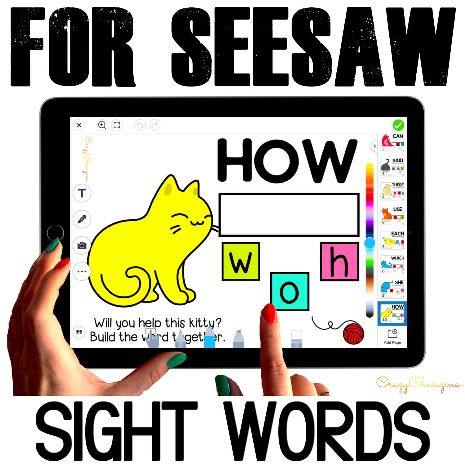 Need fun activities to use in Seesaw? Looking for engaging practice for distance learning? Try paperless sight word practice with cats. Perfect for prek, kindergarten, and first grade!