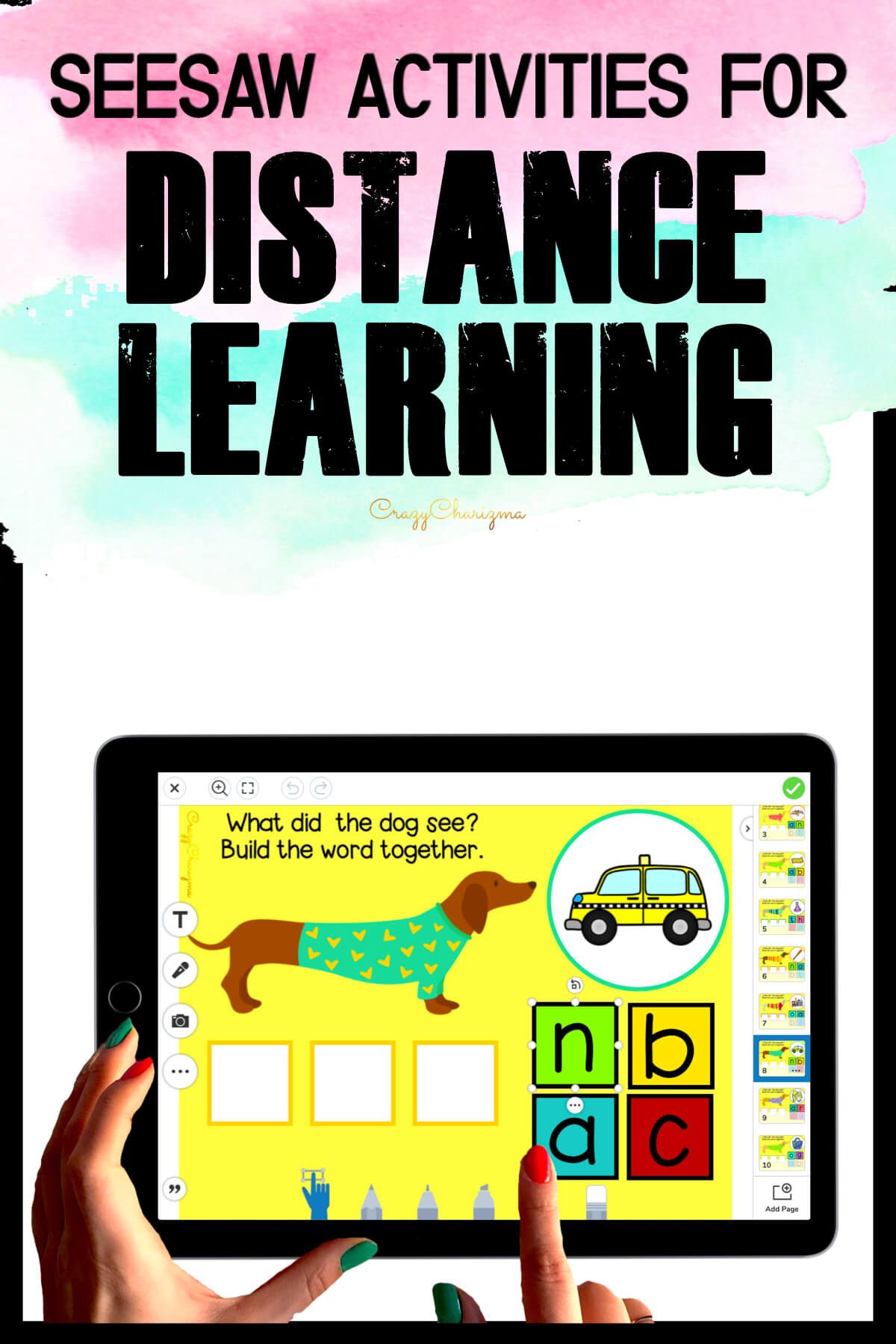 Need fun activities to use in Seesaw? Looking for engaging practice for distance learning? Try paperless CVC words practice with dogs. Perfect for prek, kindergarten, first and second grade!