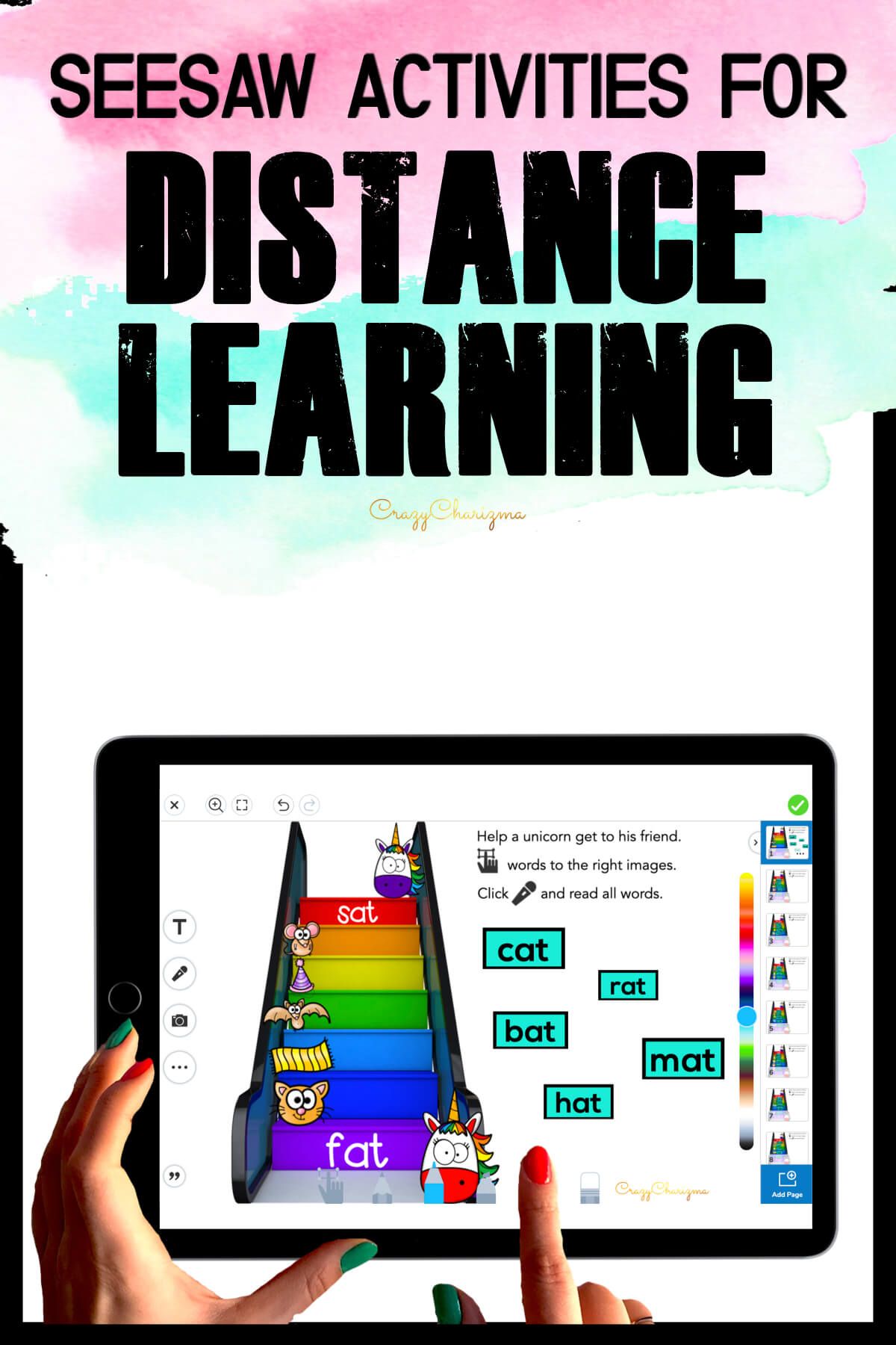 Need fun activities to use in Seesaw? Looking for engaging practice for distance learning? Try paperless phonics practice with escalators. Perfect for prek, kindergarten, first and second grade!