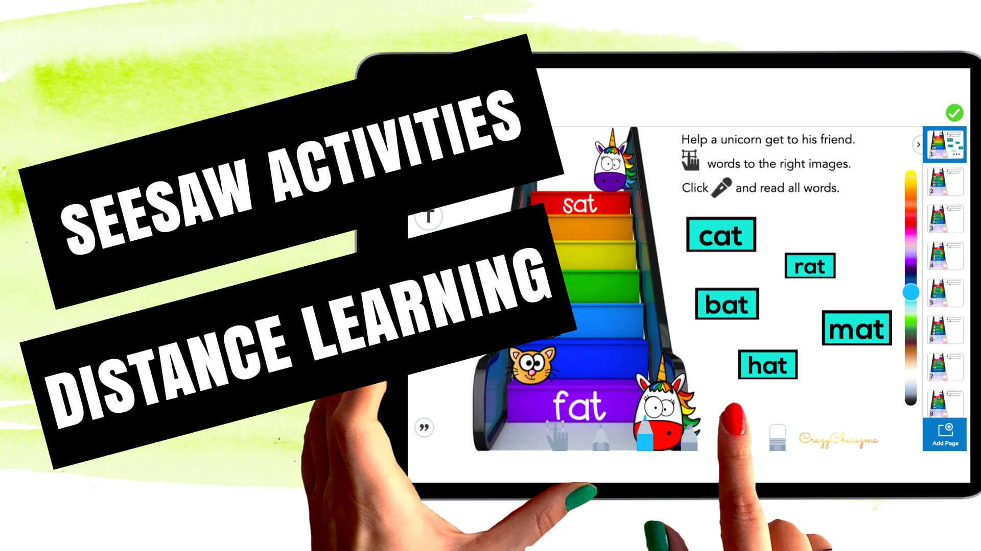 Seesaw activities Phonics games