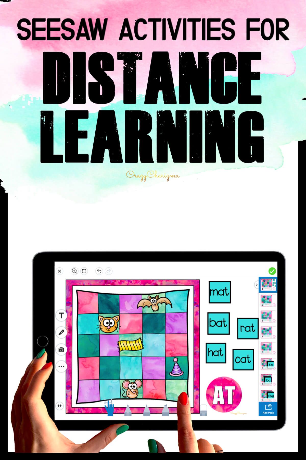 Need fun activities to use in Seesaw? Looking for engaging practice for distance learning? Try paperless CVC words practice with quilts. Perfect for prek, kindergarten, first and second grade!