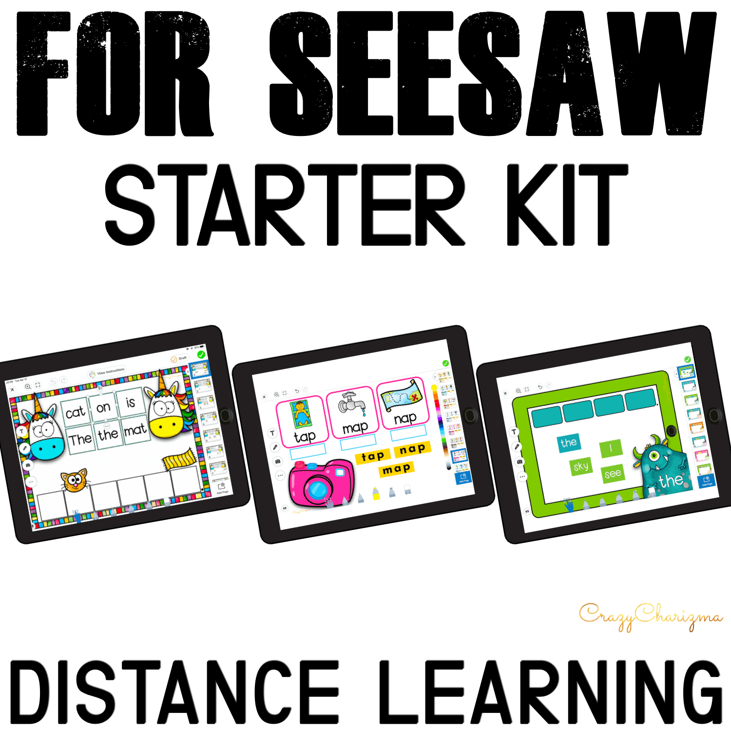 Need fun activities to use in Seesaw? Looking for engaging practice for distance learning? Try a paperless Starter Kit with interactive resources. Perfect for prek, kindergarten, first and second grade!