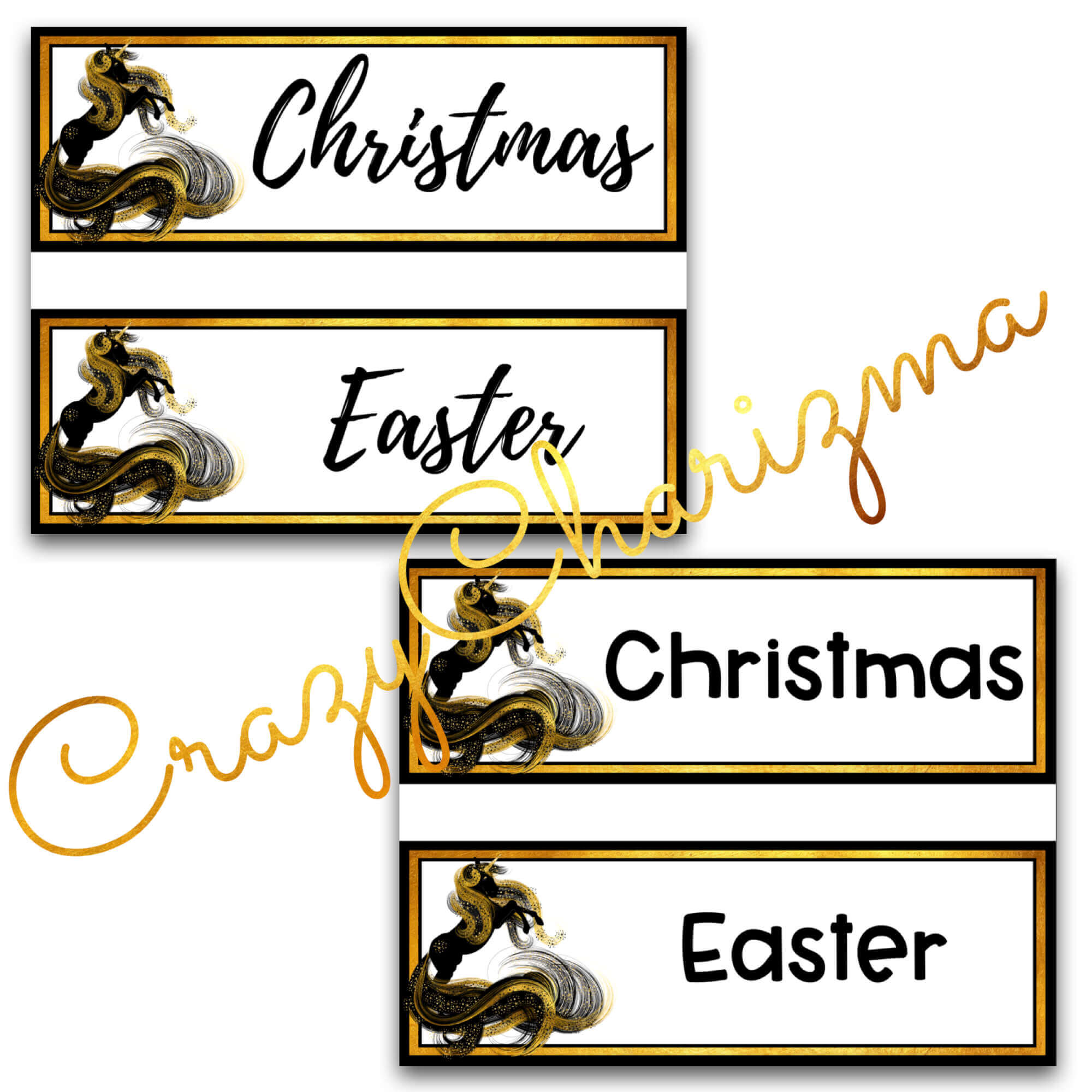 Decorate your classroom this year with this stylish BLACK UNICORN decor set. There are over 700+ pages of printables. Find inside EDITABLE TEMPLATES and ready to print classroom jobs labels, name tags, alphabet posters, numbers posters, centers signs, table signs, hall passes, schedule, calendar elements and much more.