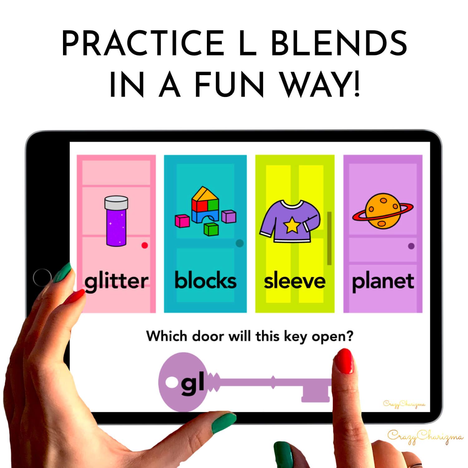Need to practice beginning L BLENDS in a fun way? Check out these interactive slides for Google Classroom. Kids will read words on doors (images will help too) and drag the key with the blend to open the correct door.