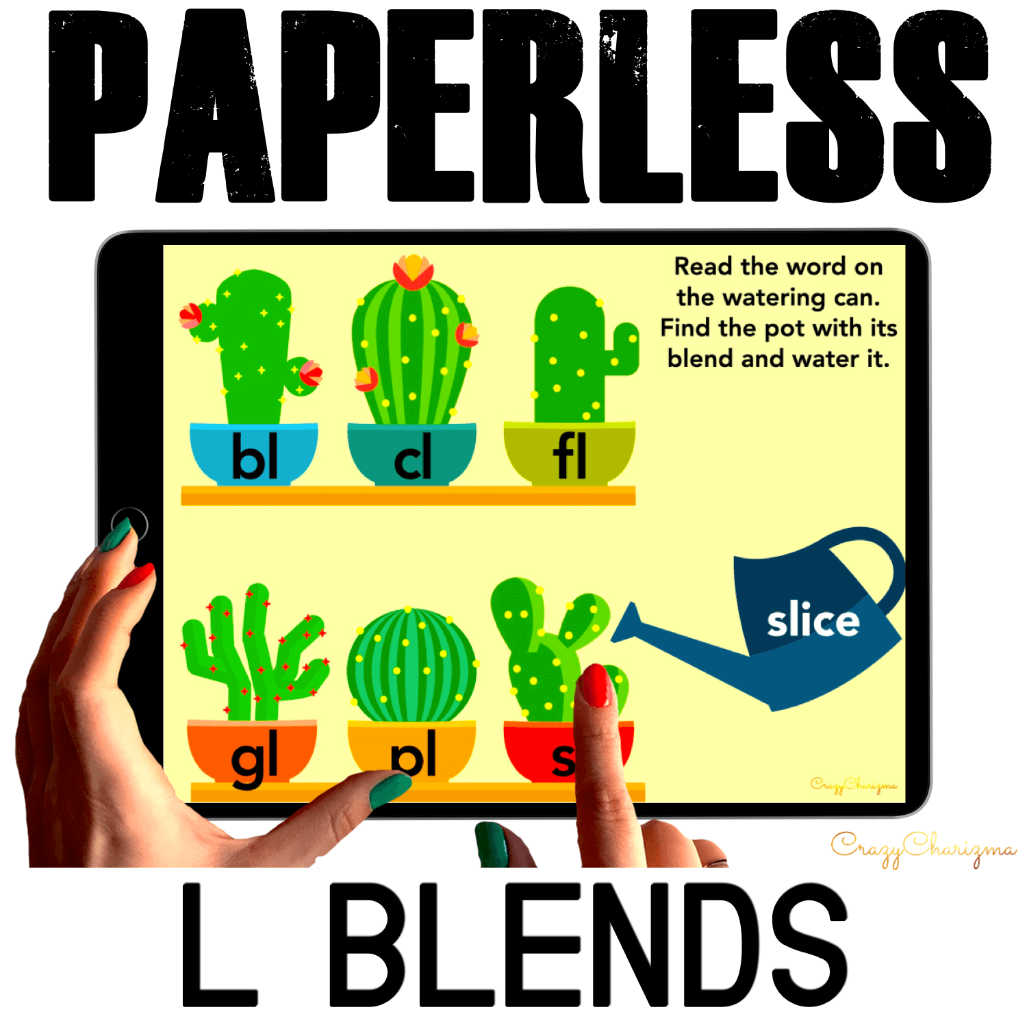 Need to practice beginning L BLENDS in a fun way? Check out these interactive slides for Google Classroom. Kids will read words on the watering can and 