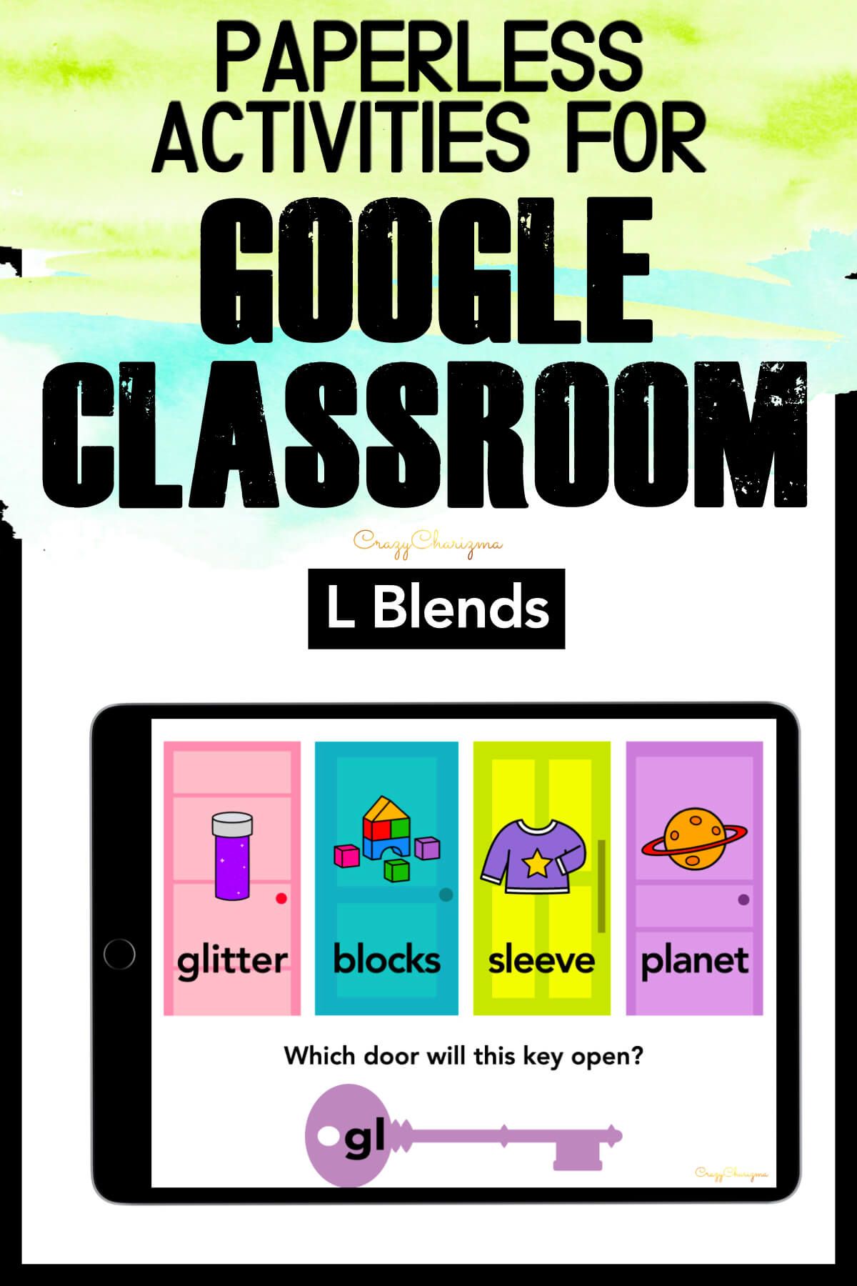 Need to practice beginning L BLENDS in a fun way? Check out these interactive slides for Google Classroom. Kids will read words on doors (images will help too) and drag the key with the blend to open the correct door.