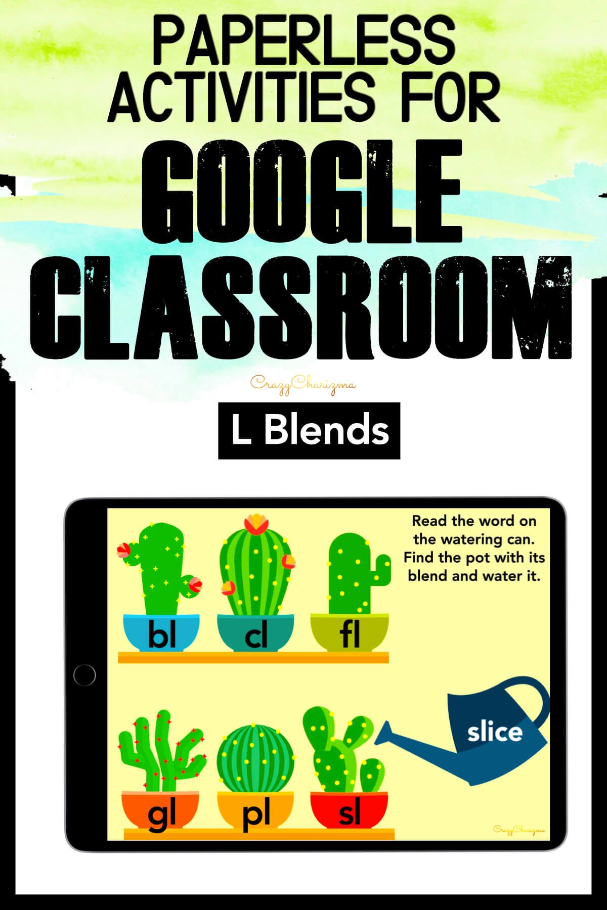 Need to practice beginning L BLENDS in a fun way? Check out these interactive slides for Google Classroom. Kids will read words on the watering can and "water" the correct pot (depending on the blend).