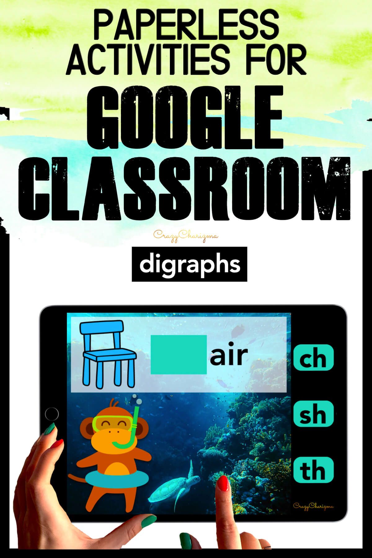 Need to practice beginning and ending digraphs CH, SH, TH in a fun way? Check out these interactive slides for Google Classroom. Kids will drag the beginning or ending of the word (images will help).