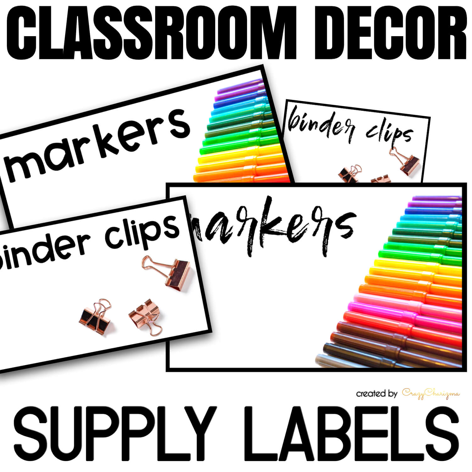 Looking to brighten up your classroom this year? These classroom supply labels will add some fresh and clean style to your classroom. Included in this resource are 40 pre-made labels in 2 styles and editable classroom supply labels.