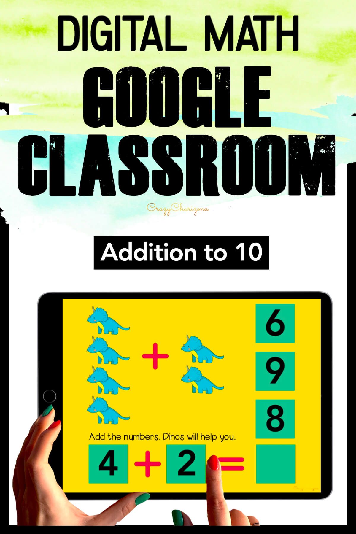 Need engaging Addition to 10 Google Slides practice? Have fun with this math center. Kids will add numbers and drag moveable pieces with the correct answer. Pictures of dinos will help! This paperless set is perfect for Google Classroom and Google Slides.