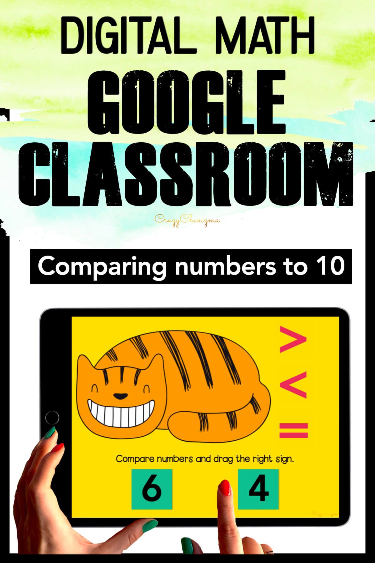 Need engaging Comparing Numbers Google Slides kindergarten activities? Have fun with this math center. Kids will compare numbers within 10 and drag moveable pieces with the correct sign. This paperless set is perfect for Google Classroom and Google Slides.