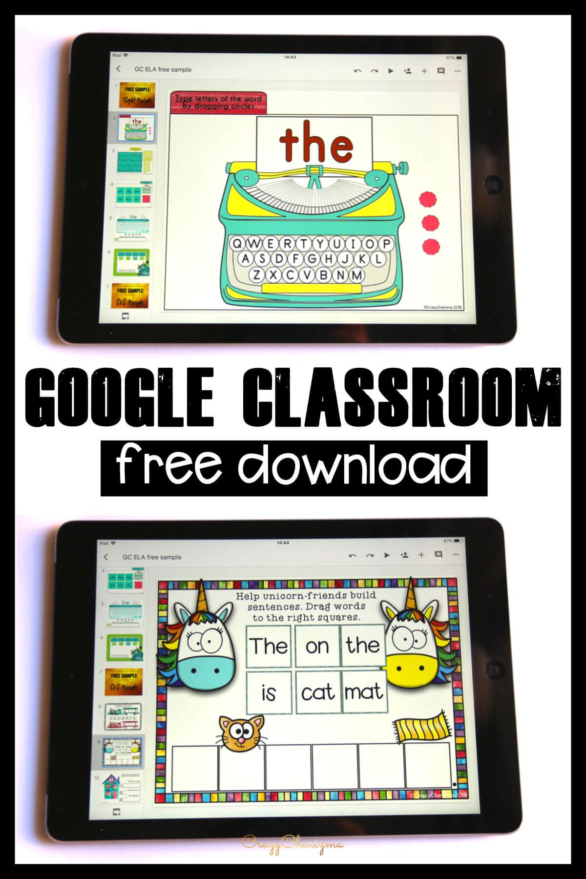 Free activities for Google Classroom Kindergarten.