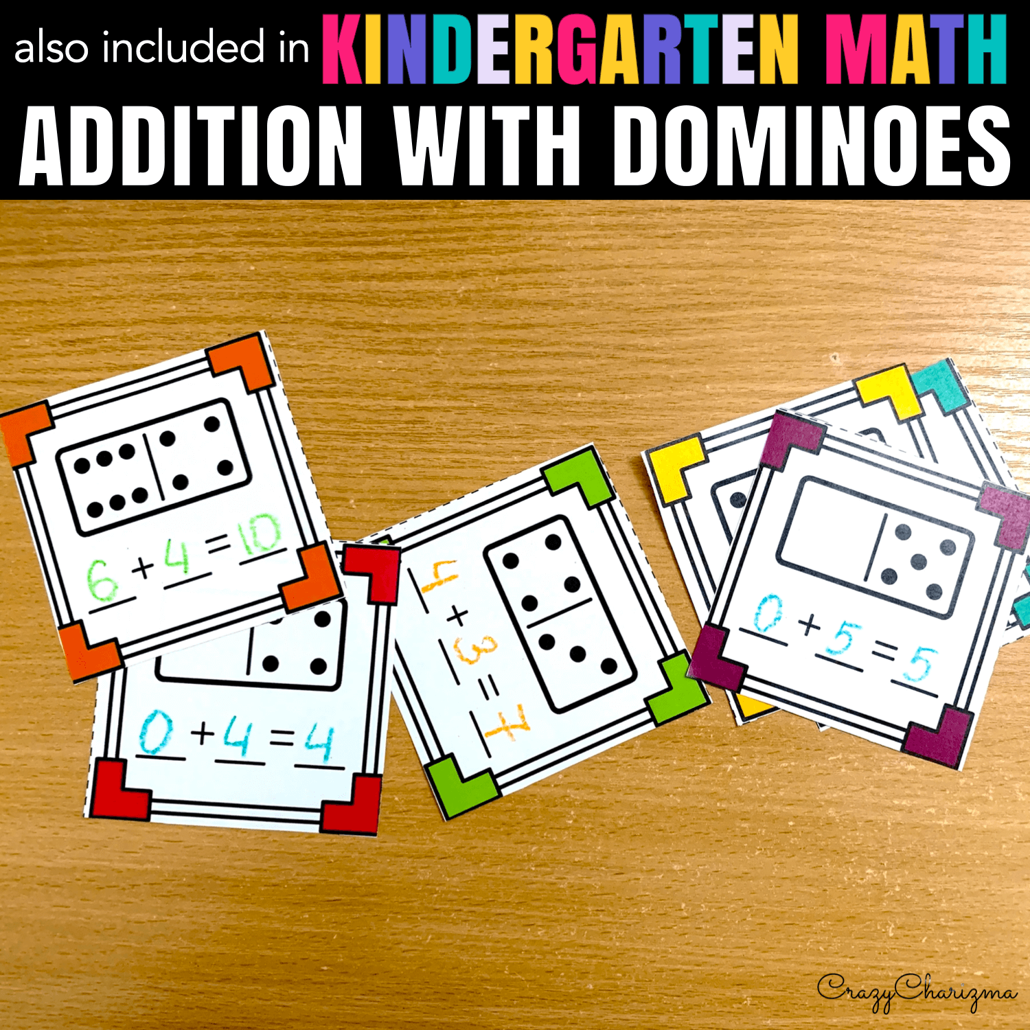 Practice addition to 10 with dominoes using these task cards and no prep worksheets. Find inside 35 pages of practice!