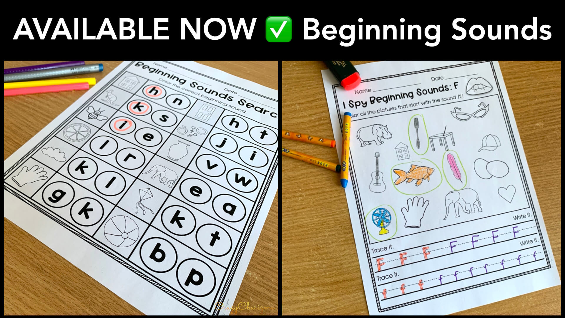 Beginning sounds worksheets