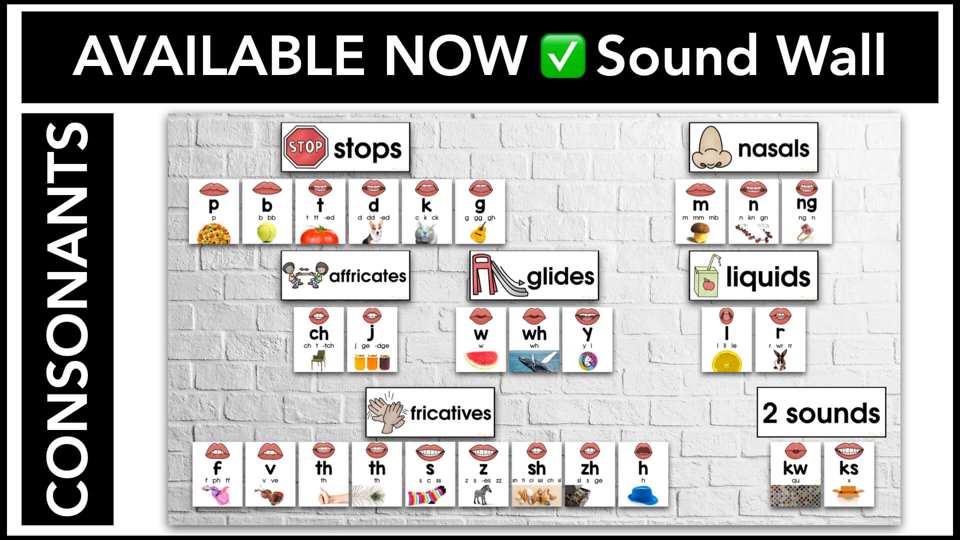 Sound Wall - Consonants variant 2