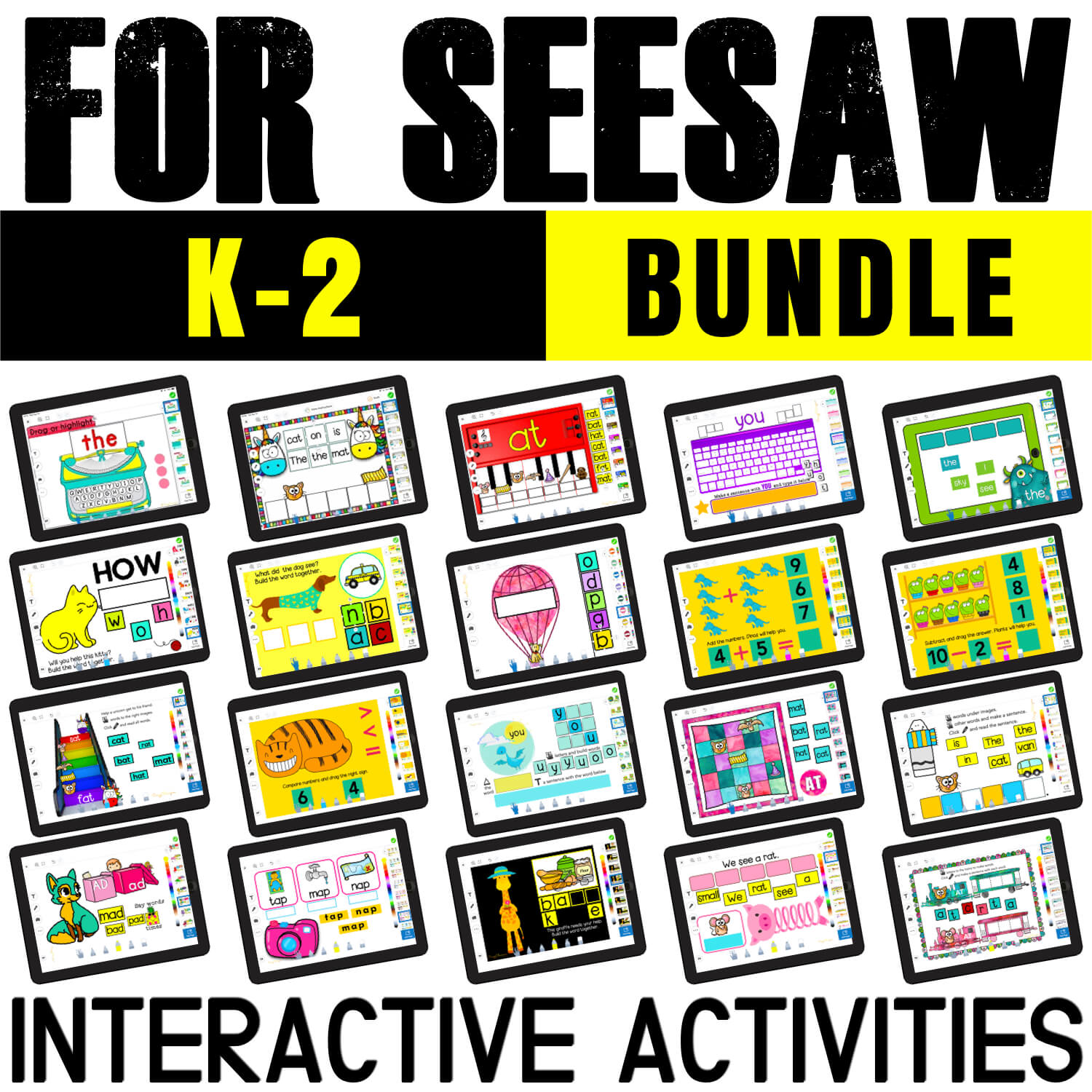 Need fun activities to use in Seesaw? Looking for engaging practice for distance learning? Try a paperless growing bundle with tons of resources. Perfect for prek, kindergarten, first and second grade!