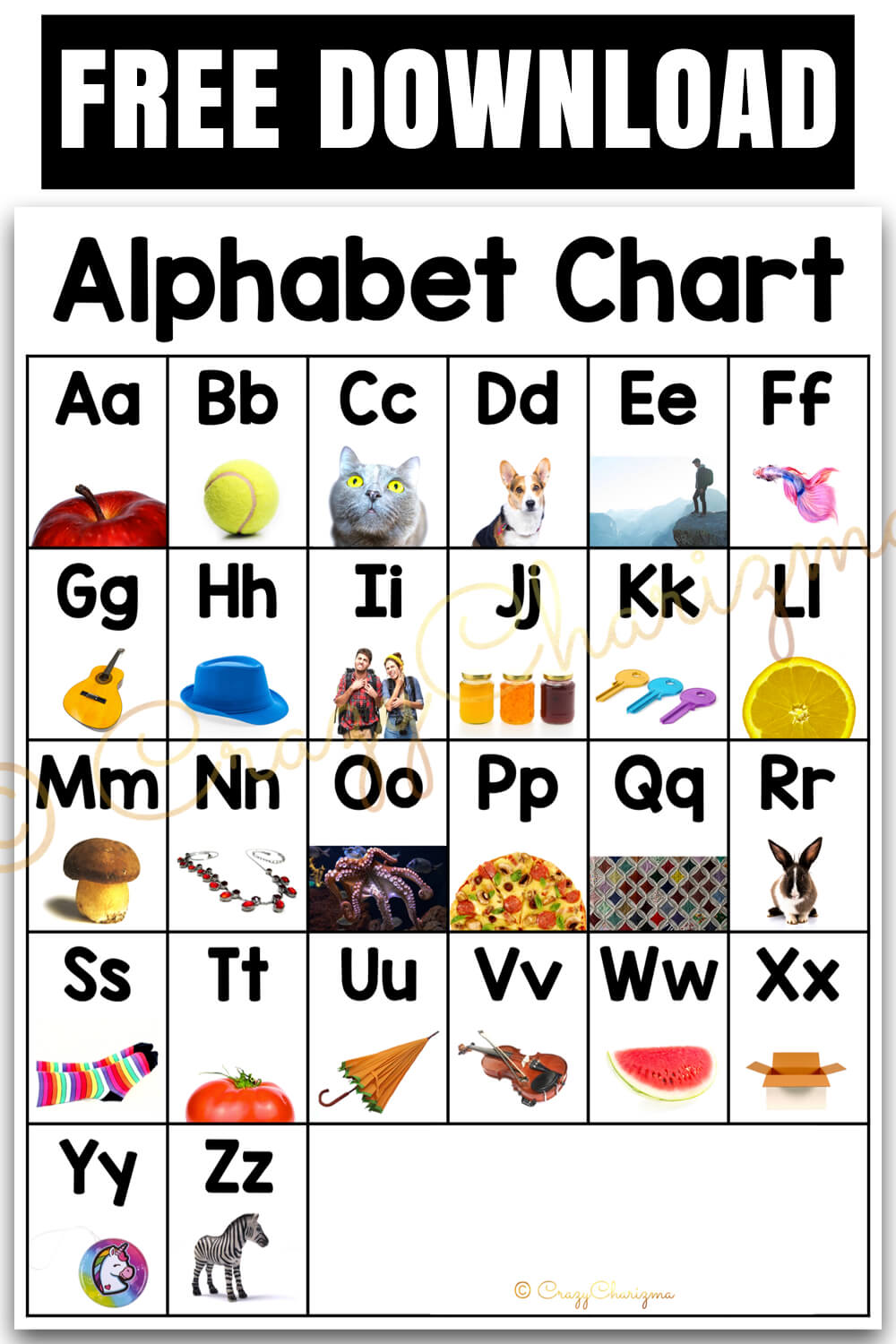 Alphabet Chart Free Download