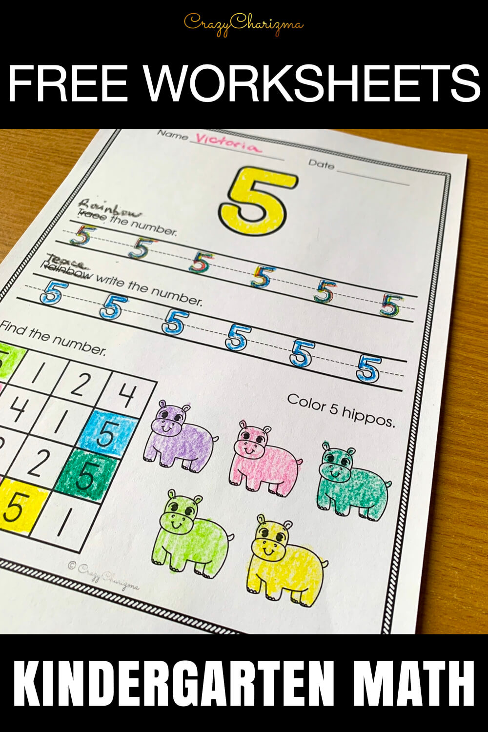 Numbers Worksheets for Kids Free Download