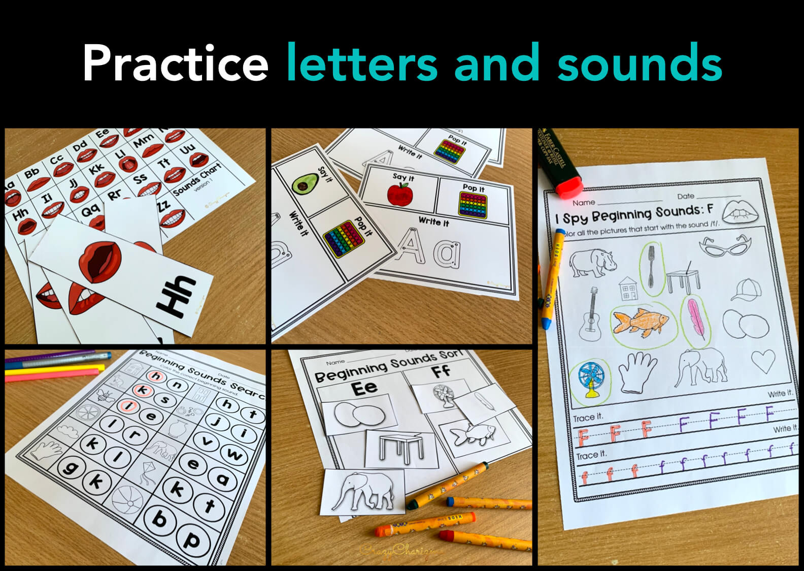 Beginning sounds centers, worksheets and activities