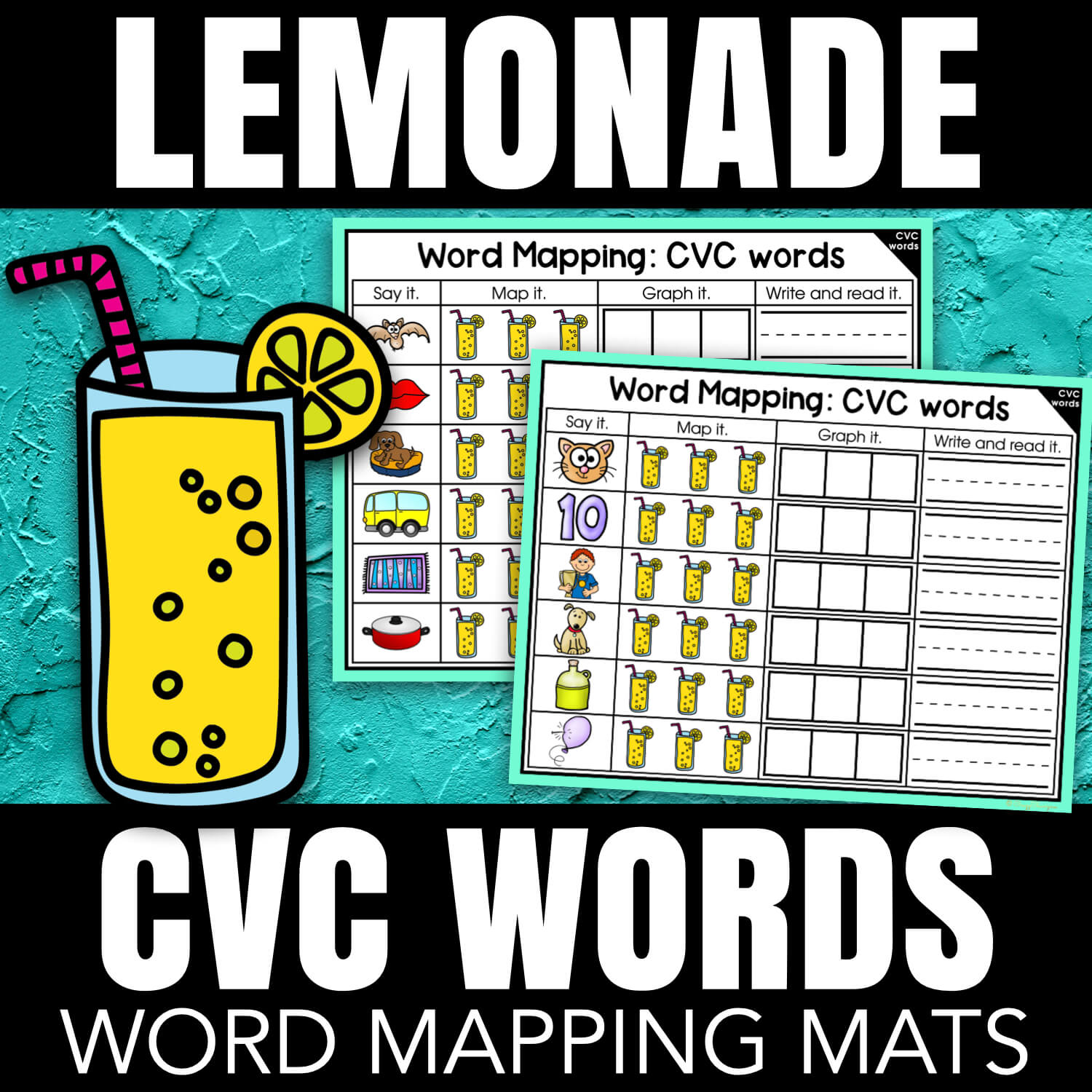 Unleash the Magic of Free Lemonade Printables with CVC Word Mapping Mats!