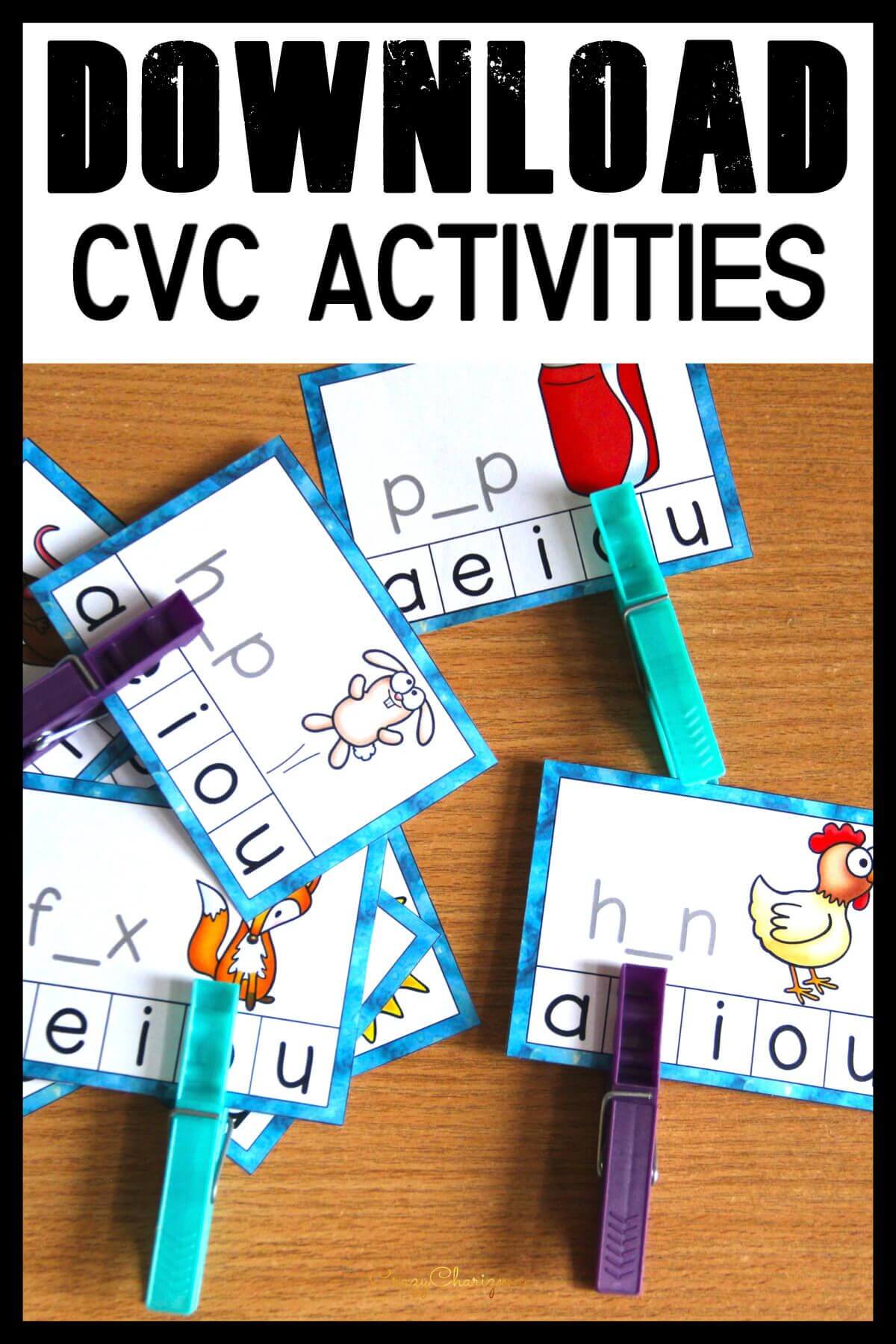 Free CVC Words Activities for Kindergarten