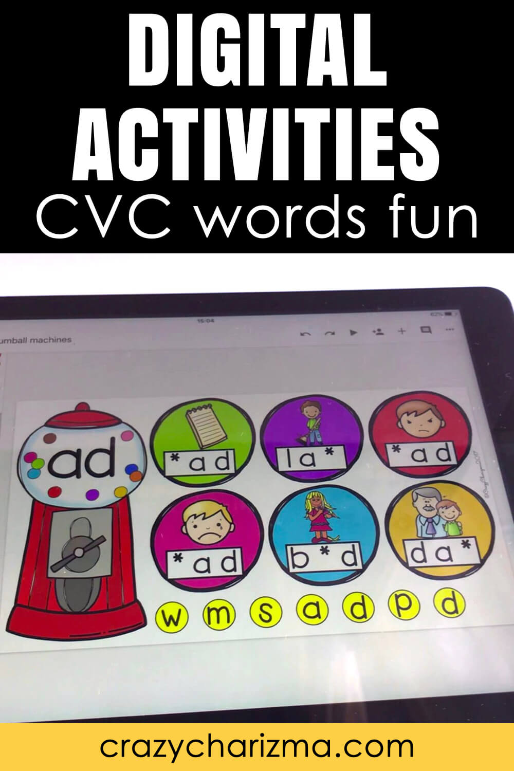 Blending CVC Words Phonics Games Review Google Classroom