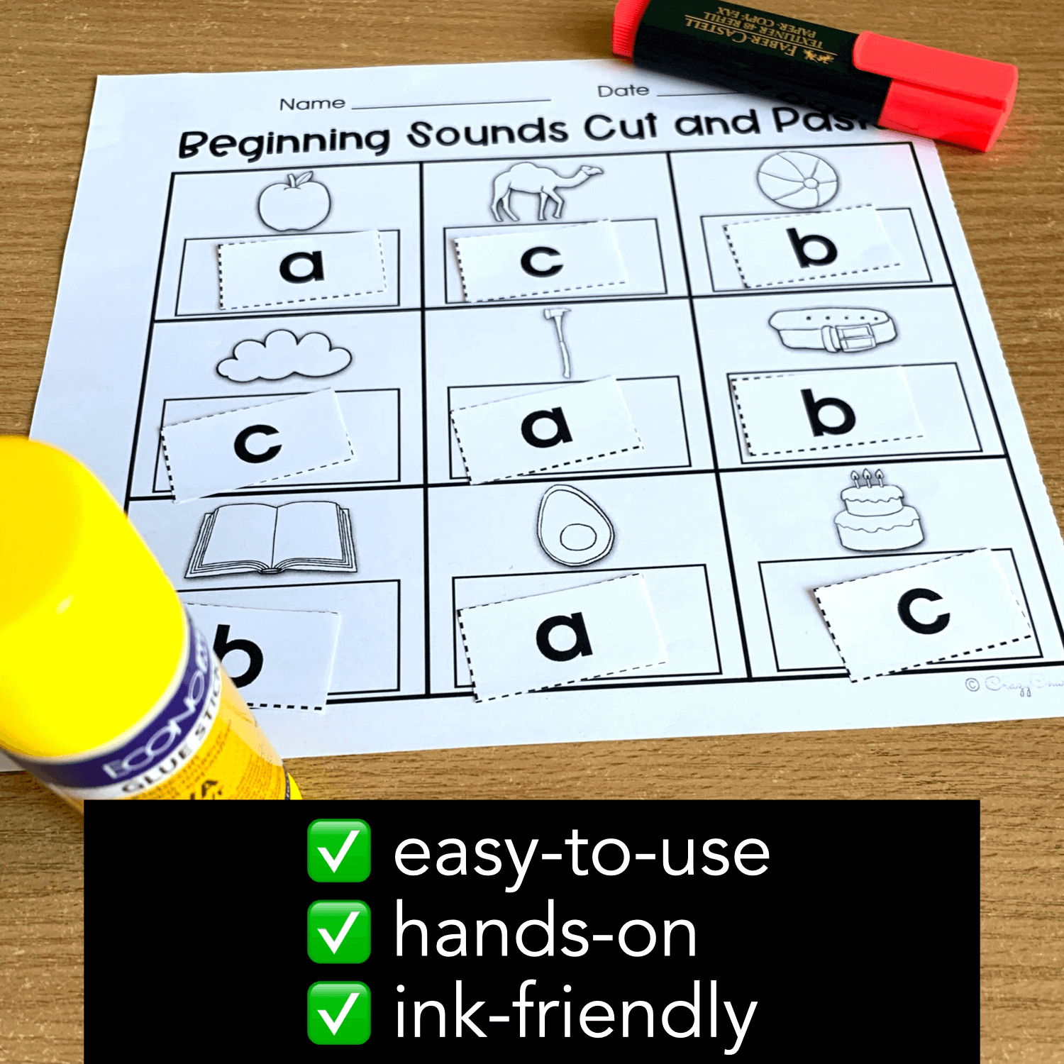 Beginning Letter Worksheets - resource in action photo 2