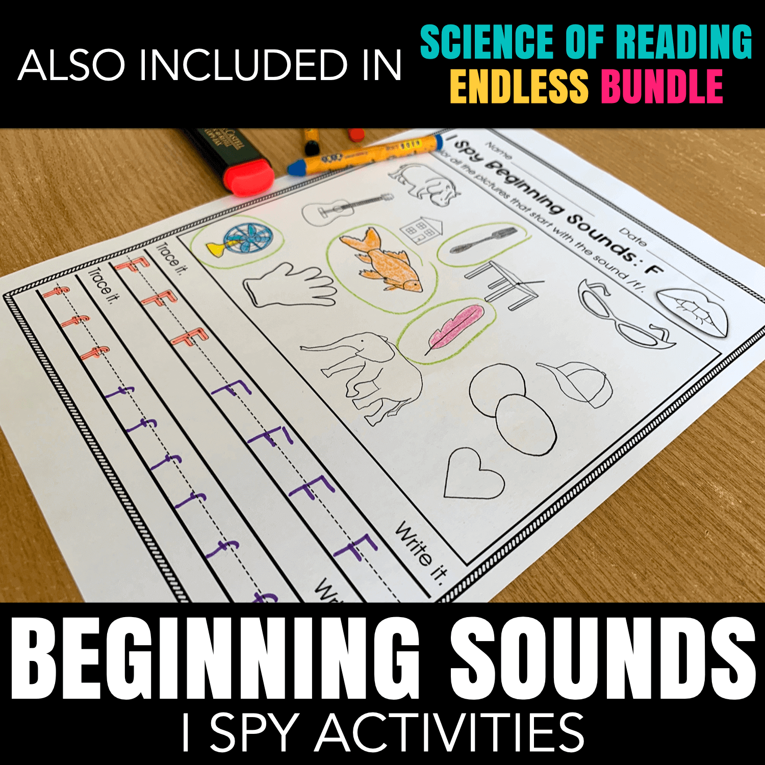 I Spy Beginning Sounds Worksheets