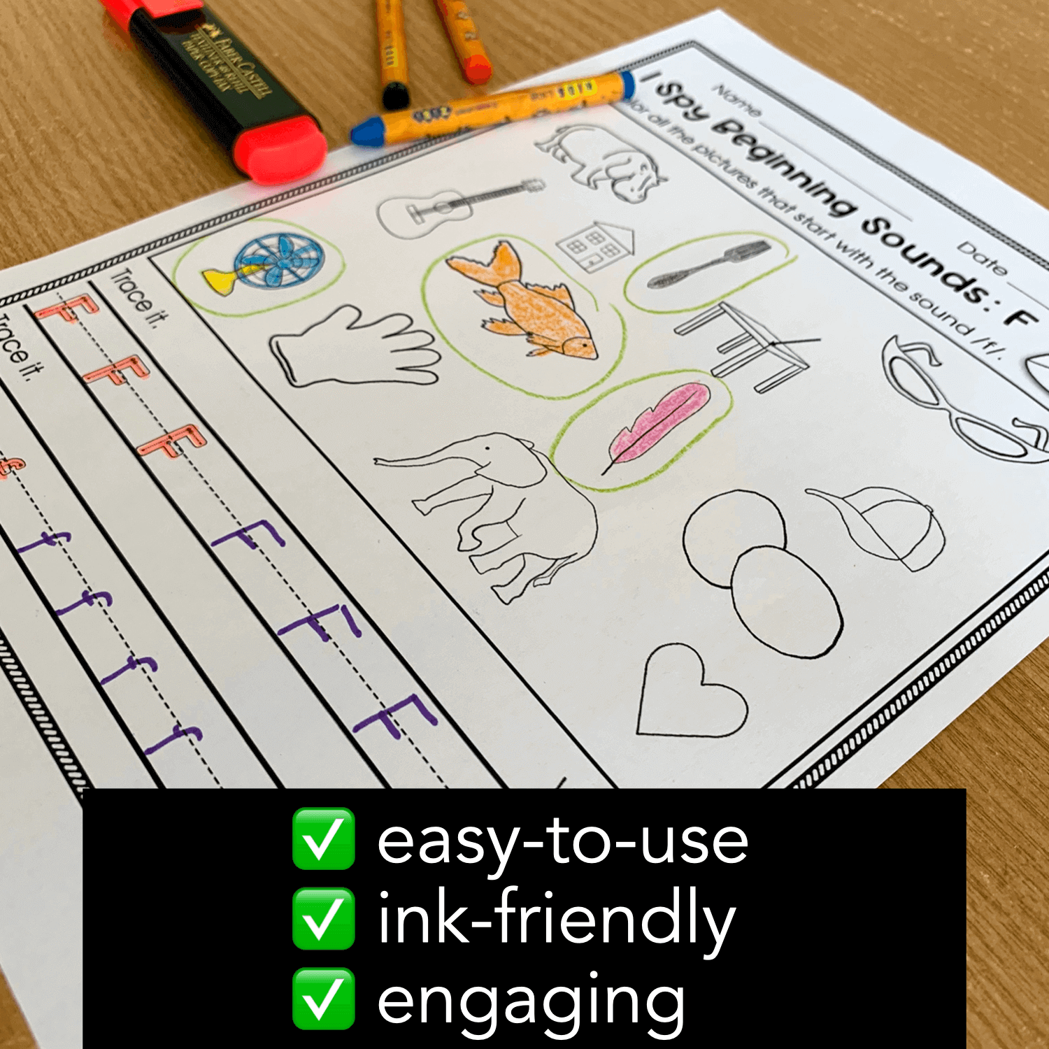 I Spy Beginning Sounds Worksheets - resource in action photo 2