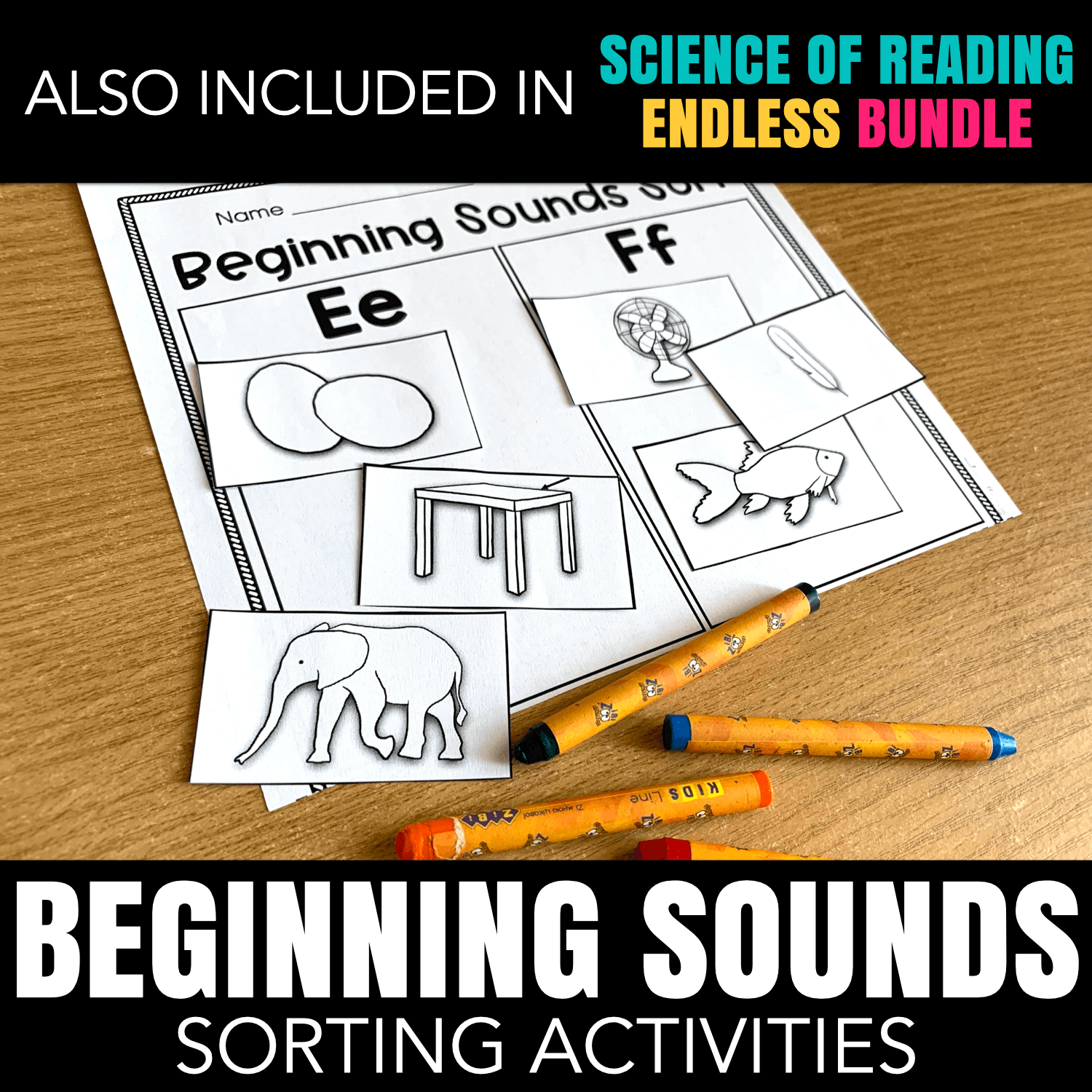 Beginning Sound Sort with Pictures Worksheets