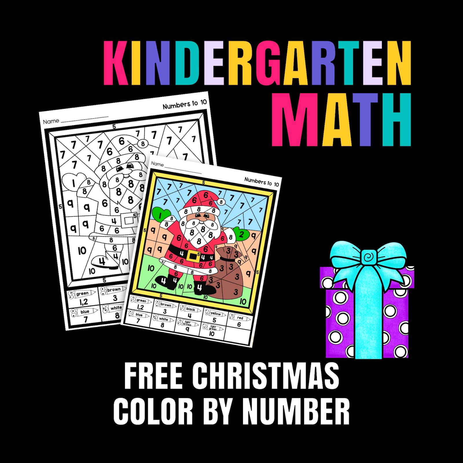 Christmas Color by Number Free Printable