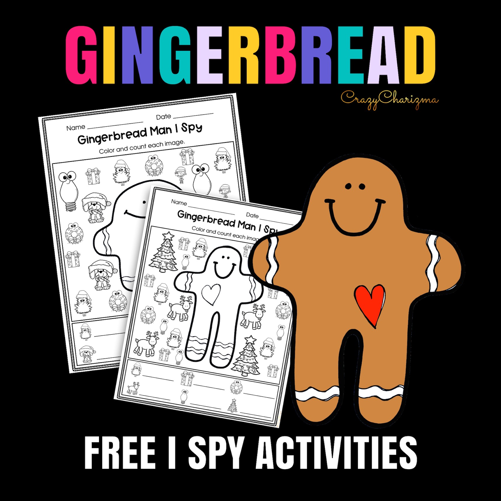 Gingerbread Man Printable Activity I Spy Fun