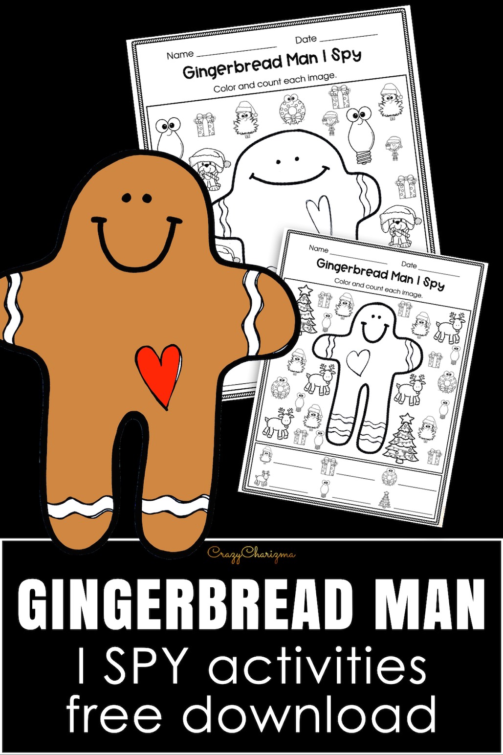 Gingerbread Man Printable Activity I Spy Fun Free Download