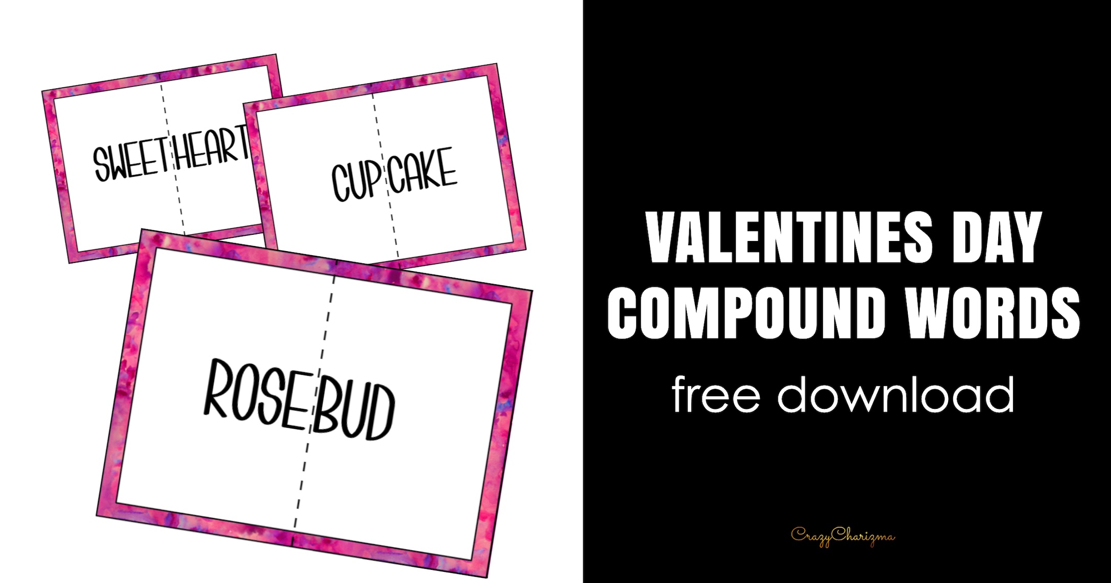 Valentine's Day Compound Words [Free Printable]