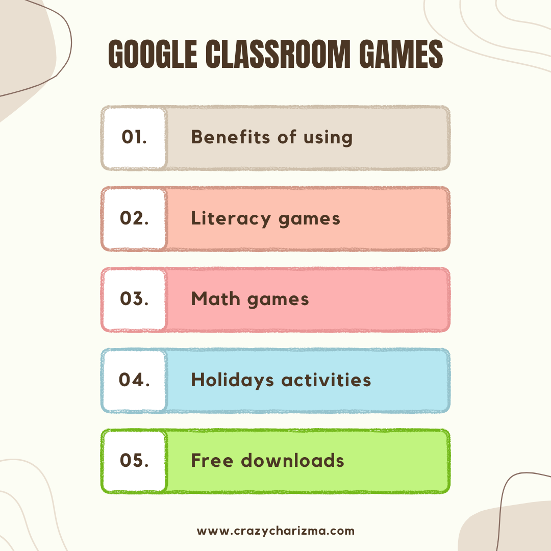 Google Classroom Games for kids content