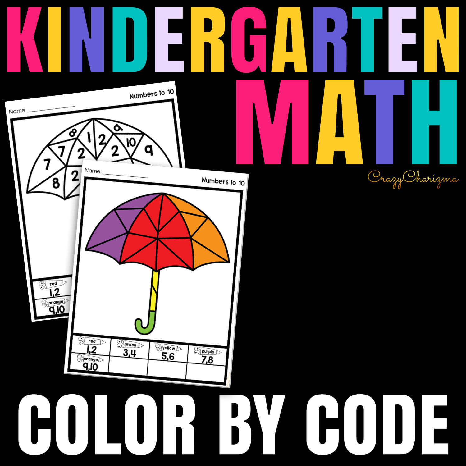 Spring Color by Number Math Printable 