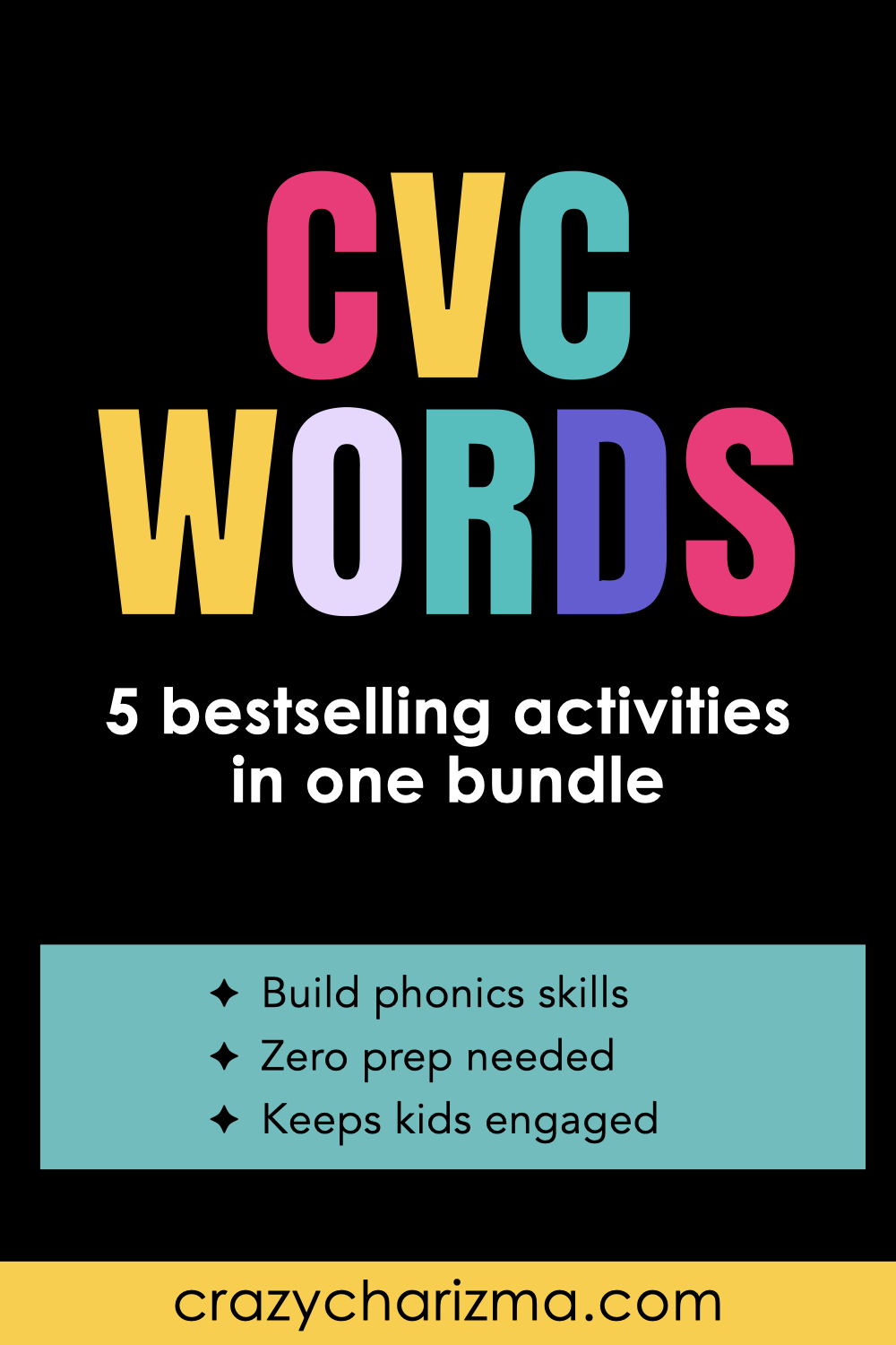 Looking for engaging CVC word practice? This bestselling bundle includes 5 top-rated resources loved by teachers and parents! Perfect for building phonics skills, fluency, and word mapping—all with zero prep. Use in centers, small groups, or independent work. Grab it now and simplify your literacy routine!