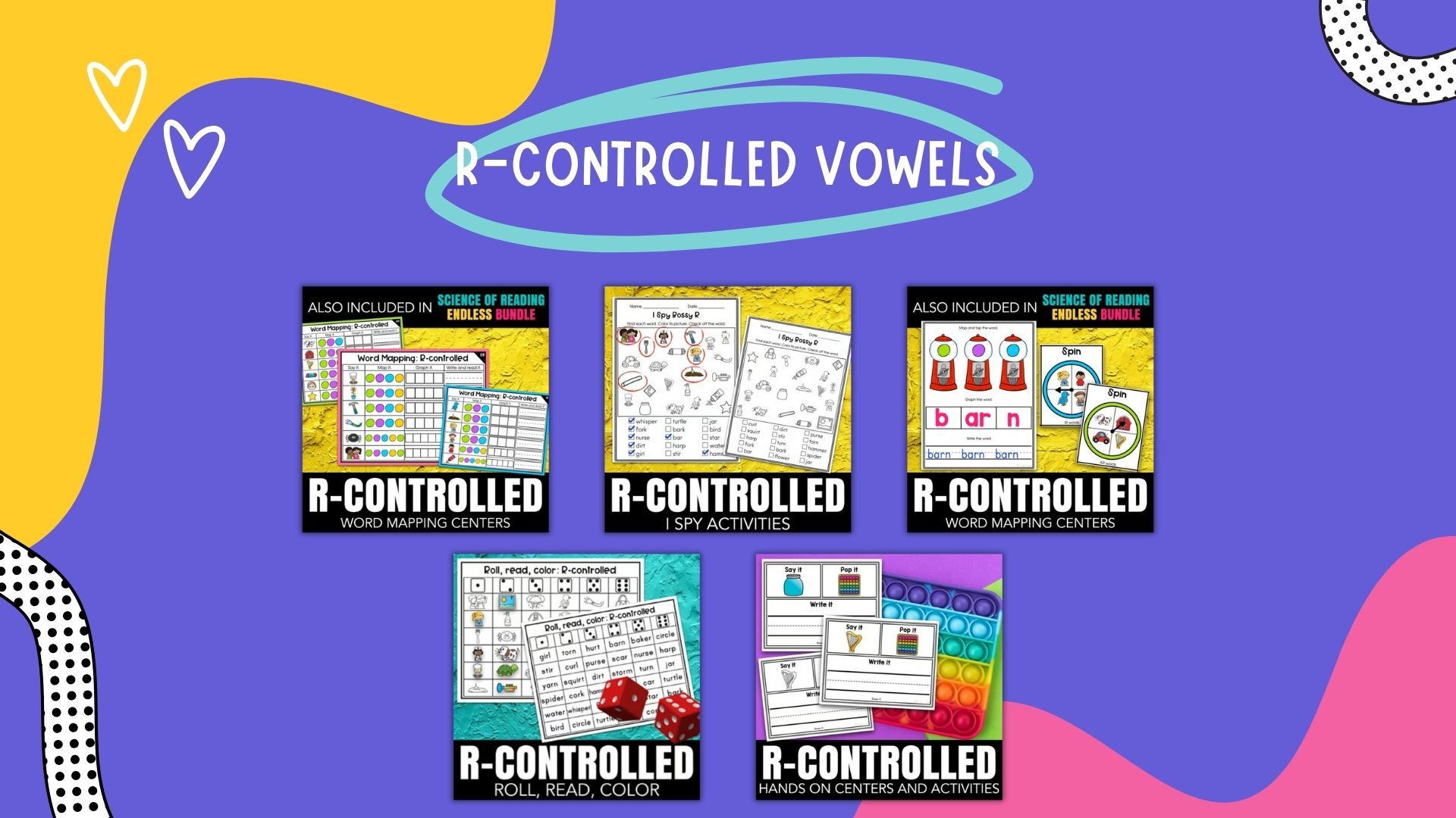 THE PHONICS ENDLESS BUNDLE: R-controlled vowels