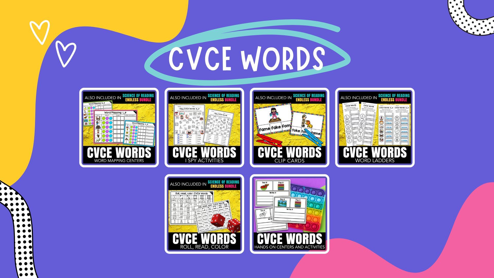 THE PHONICS ENDLESS BUNDLE: CVCe words
