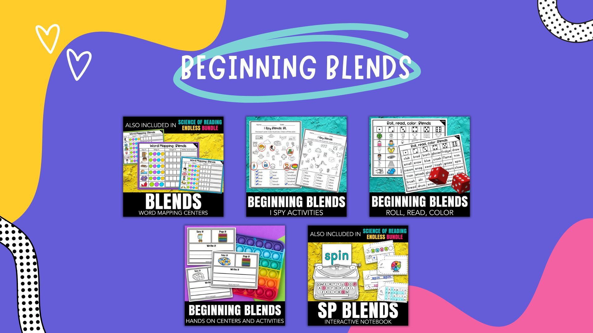 THE PHONICS ENDLESS BUNDLE: Beginning blends
