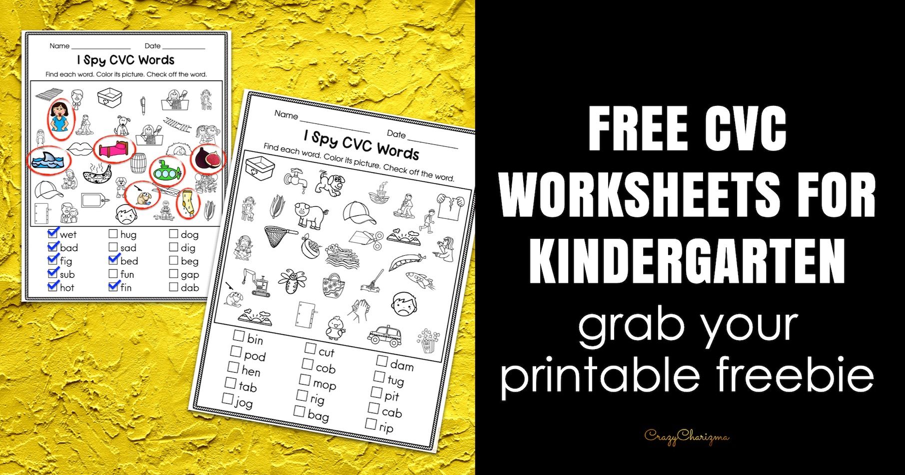 Free Beginning Sounds Worksheets for Kindergarten and 1st Grade